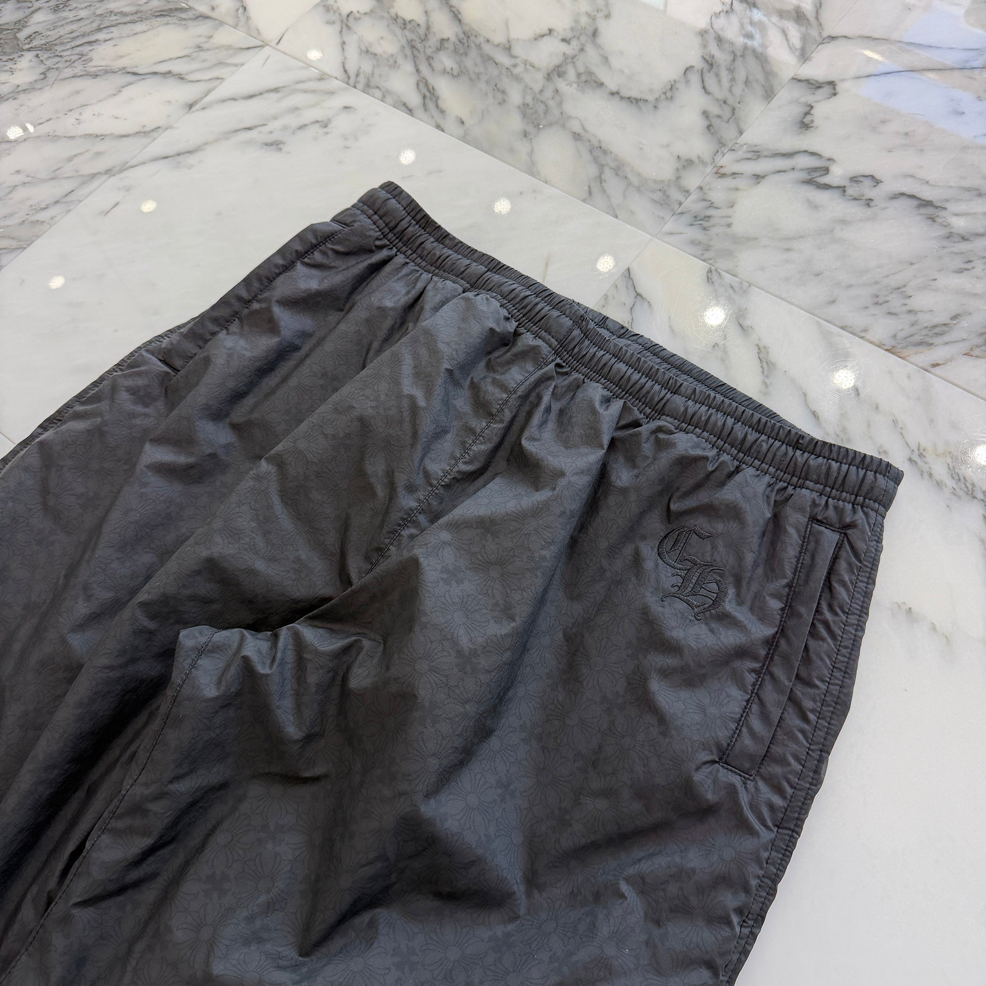 CHROME HEARTS Y NOT CH Logo Embroidery CH Plus Track Nylon Pants Size L クロムハーツ ワイノット CHロゴ刺繍 CHプラス トラック ナイロンパンツ サイズL