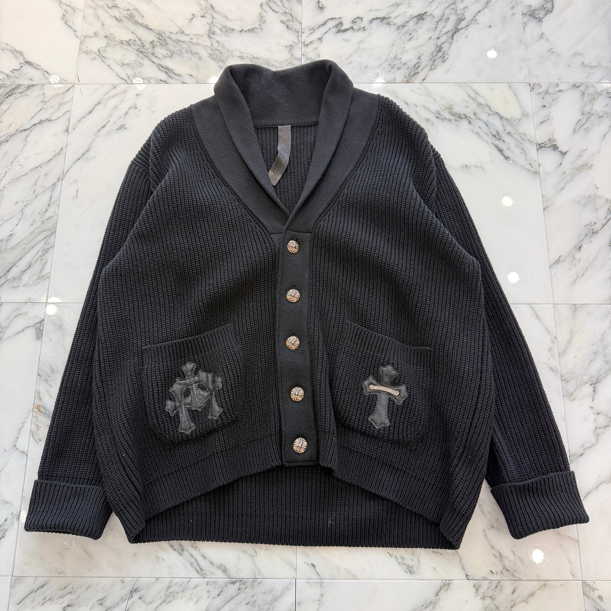 CHROME HEARTS BAIT & TACKLE Cashmere Knit Cardigan Size L クロムハーツ ワイノット ベイト アンド タックル カシミヤ ニットカーディガン サイズL