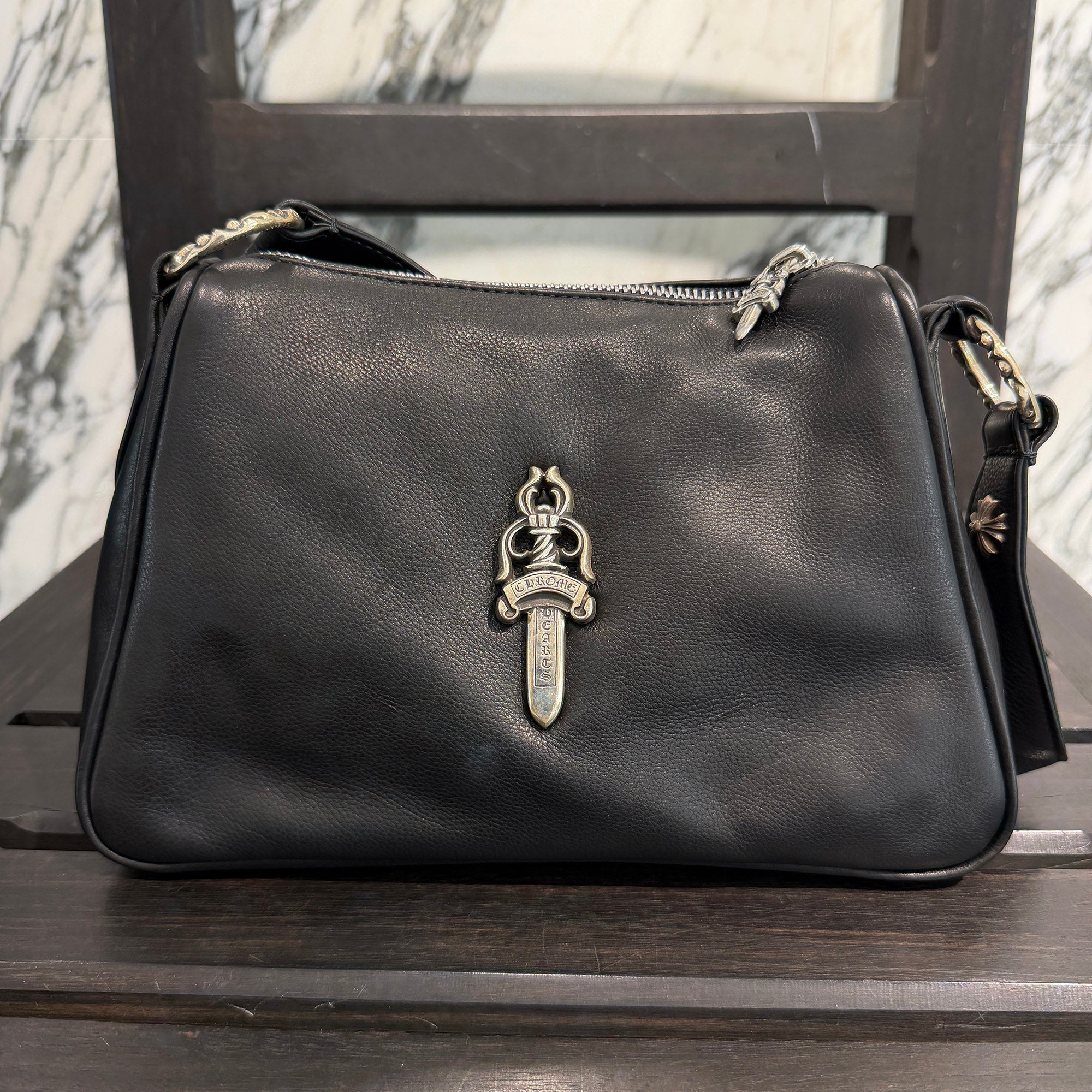 CHROME HEARTS CHICKEN NUGGET "Small" Leather Shoulder Bag クロムハーツ チキンナゲット "スモール" レザー ショルダーバッグ