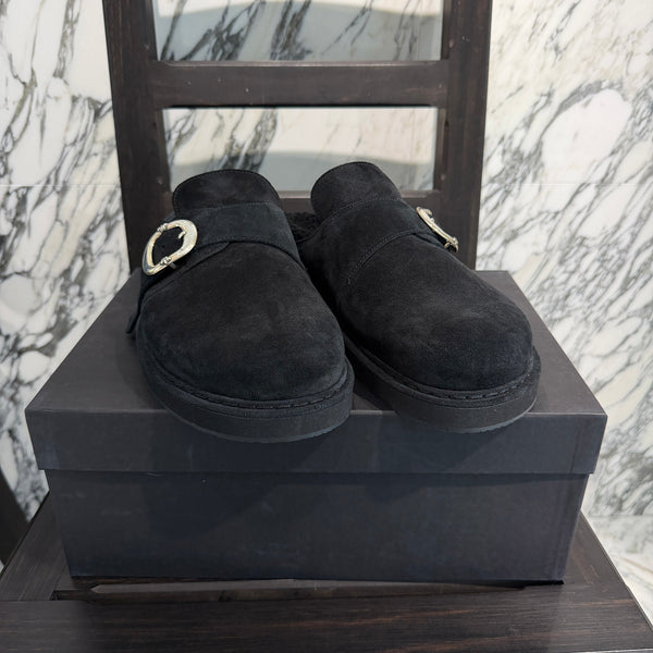 CHROME HEARTS Gunslinger Buckle Suede Clog Sandals Size 42 クロムハーツ ガンスリンガーバックル スエード クロッグ サンダル サイズ42