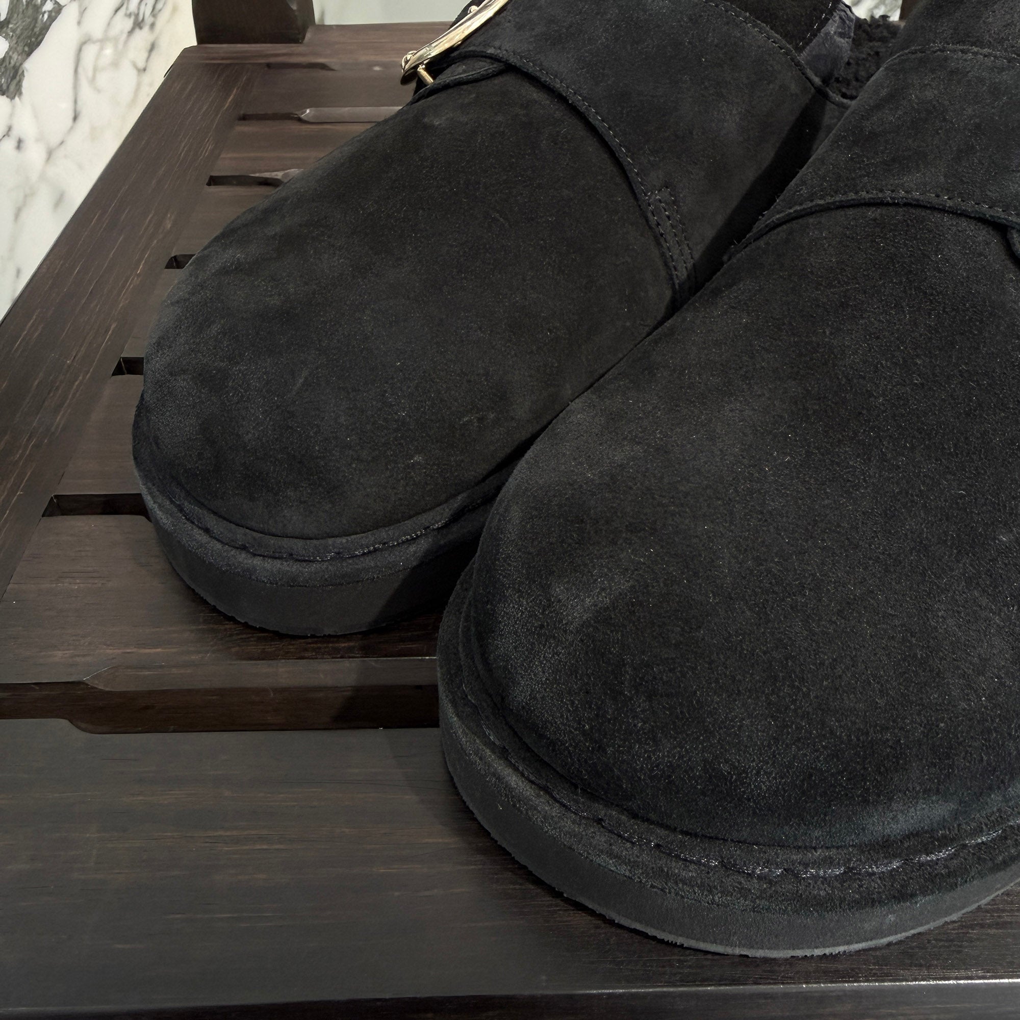 CHROME HEARTS Gunslinger Buckle Suede Clog Sandals Size 42 クロムハーツ ガンスリンガーバックル スエード クロッグ サンダル サイズ42