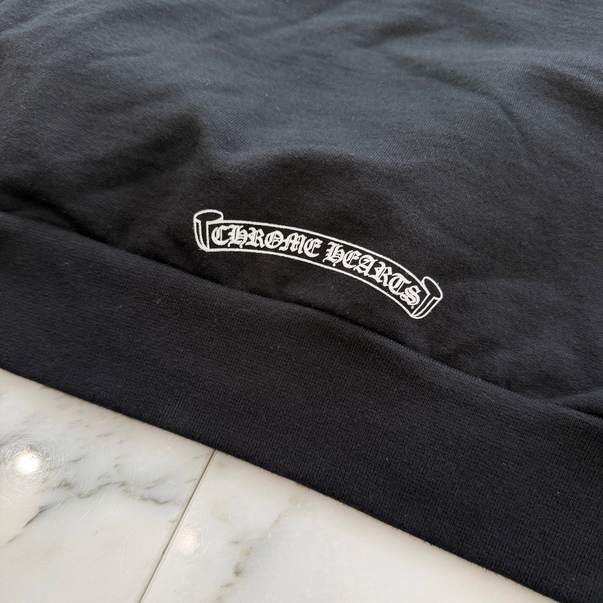 CHROME HEARTS American Flag Scroll Logo Pullover Hoodie Size M クロムハーツ アメリカ国旗 スクロールロゴ プルオーバーフーディー サイズM