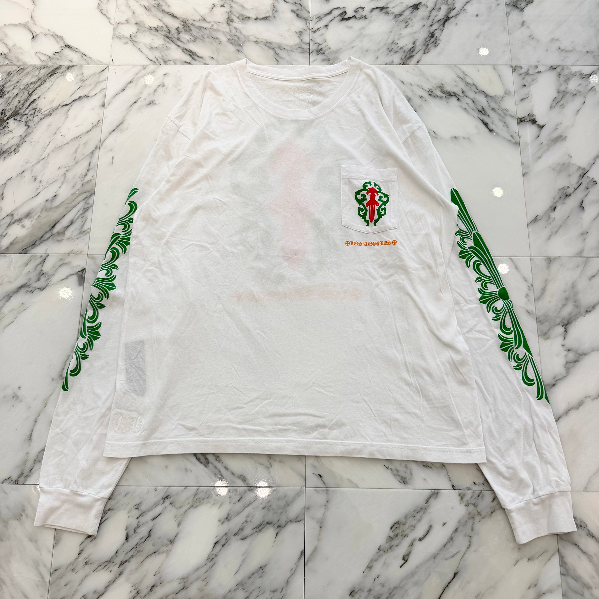 CHROME HEARTS Los Angeles Limited Vine Dagger Print Long Sleeve Tee Size XXL クロムハーツ ロサンゼルス限定 ヴァインダガー プリントロングスリーブTシャツ サイズ XXL