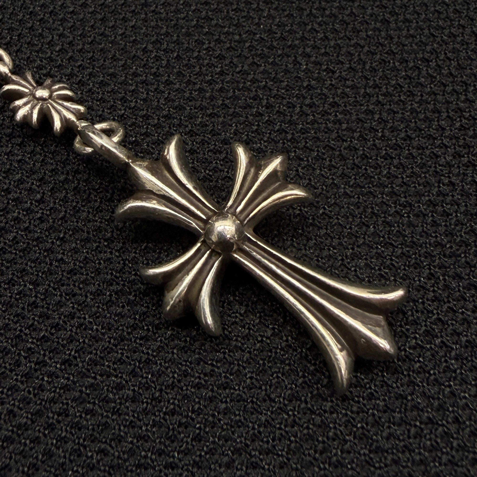 CHROME HEARTS Rosary Chalk CH Plus Chain Necklace クロムハ―ツ ロザリオ チョーク CHプラス チェーン ネックレス