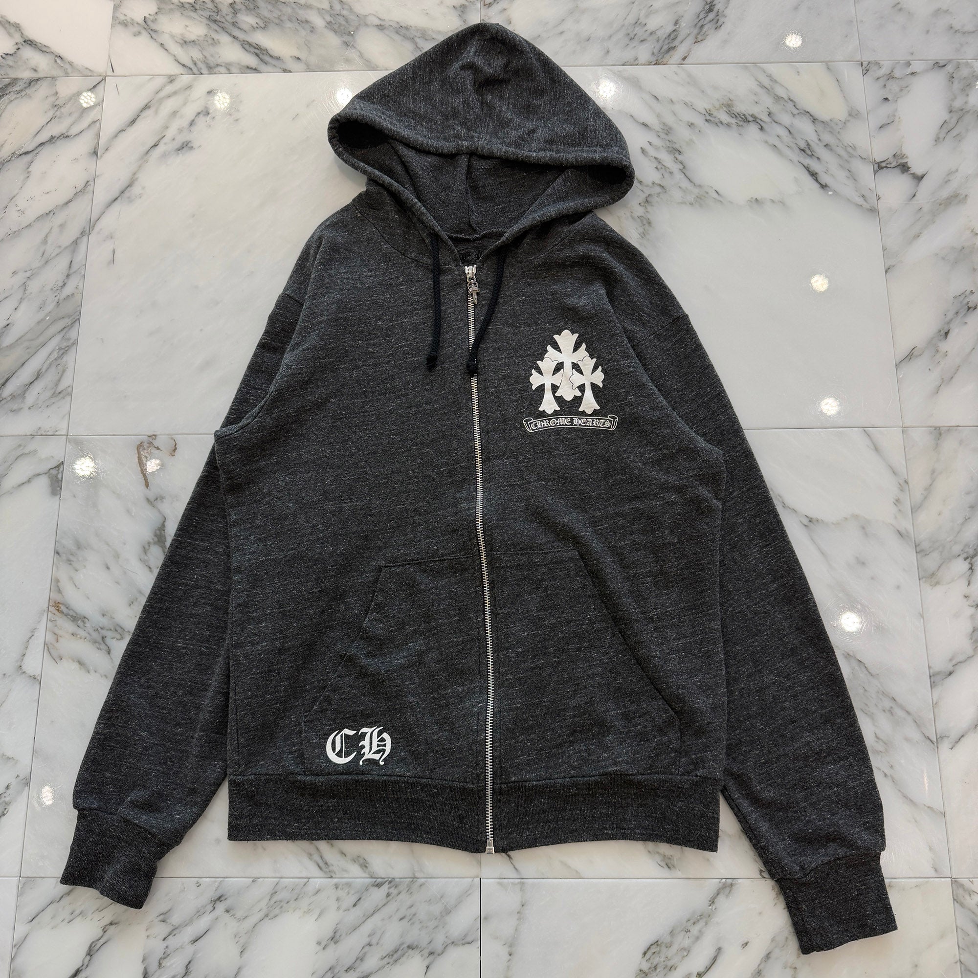 CHROME HEARTS Tire Track Zip Up Hoodie Size S クロムハーツ タイヤトラック ジップアップフーディー サイズS