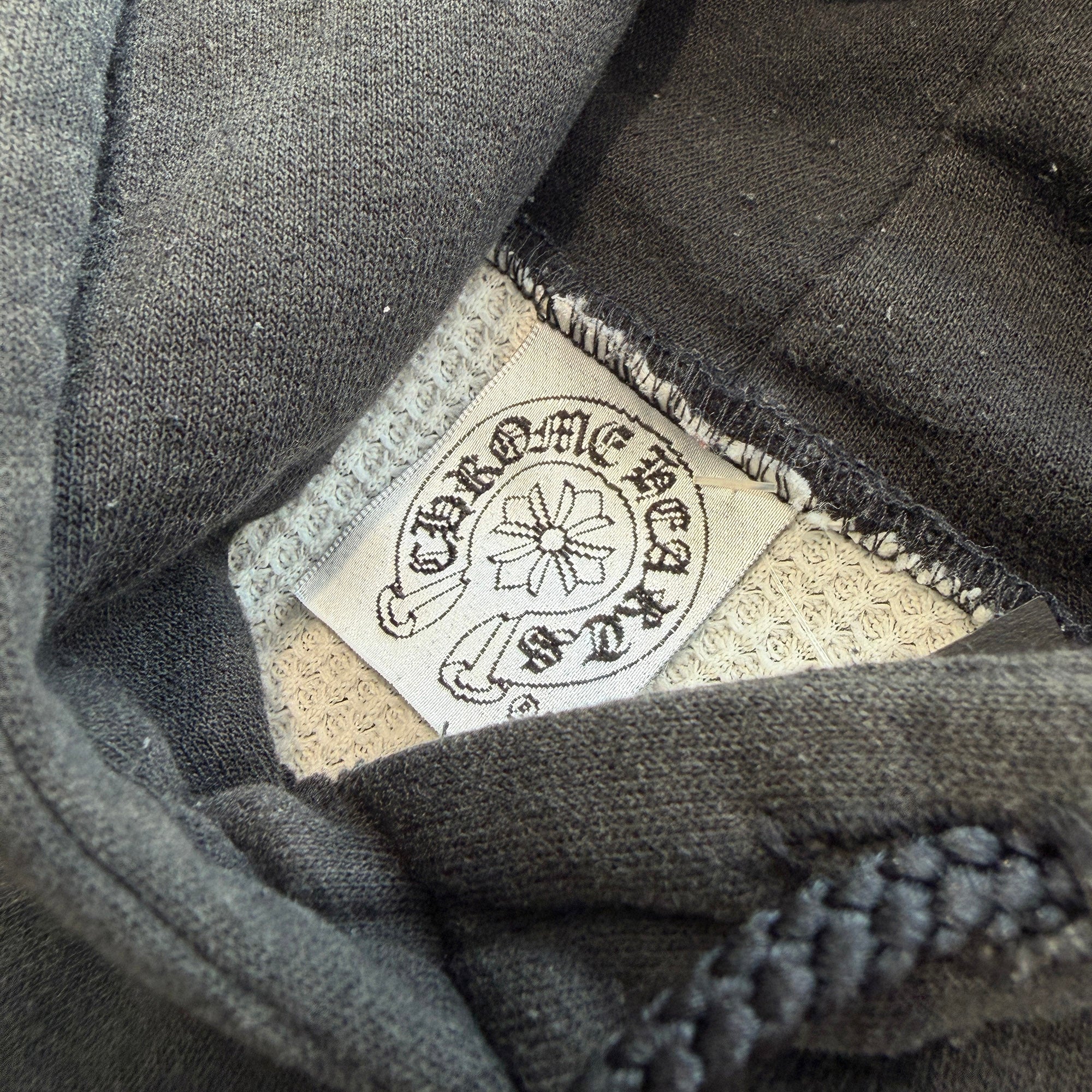 CHROME HEARTS FUCK YOU Vine Dagger Arm CH Cross Thermal Pullover Hoodie Size S クロムハーツ ファックユー ヴァインダガー 袖 CHクロス サーマル プルオーバーフーディ サイズS
