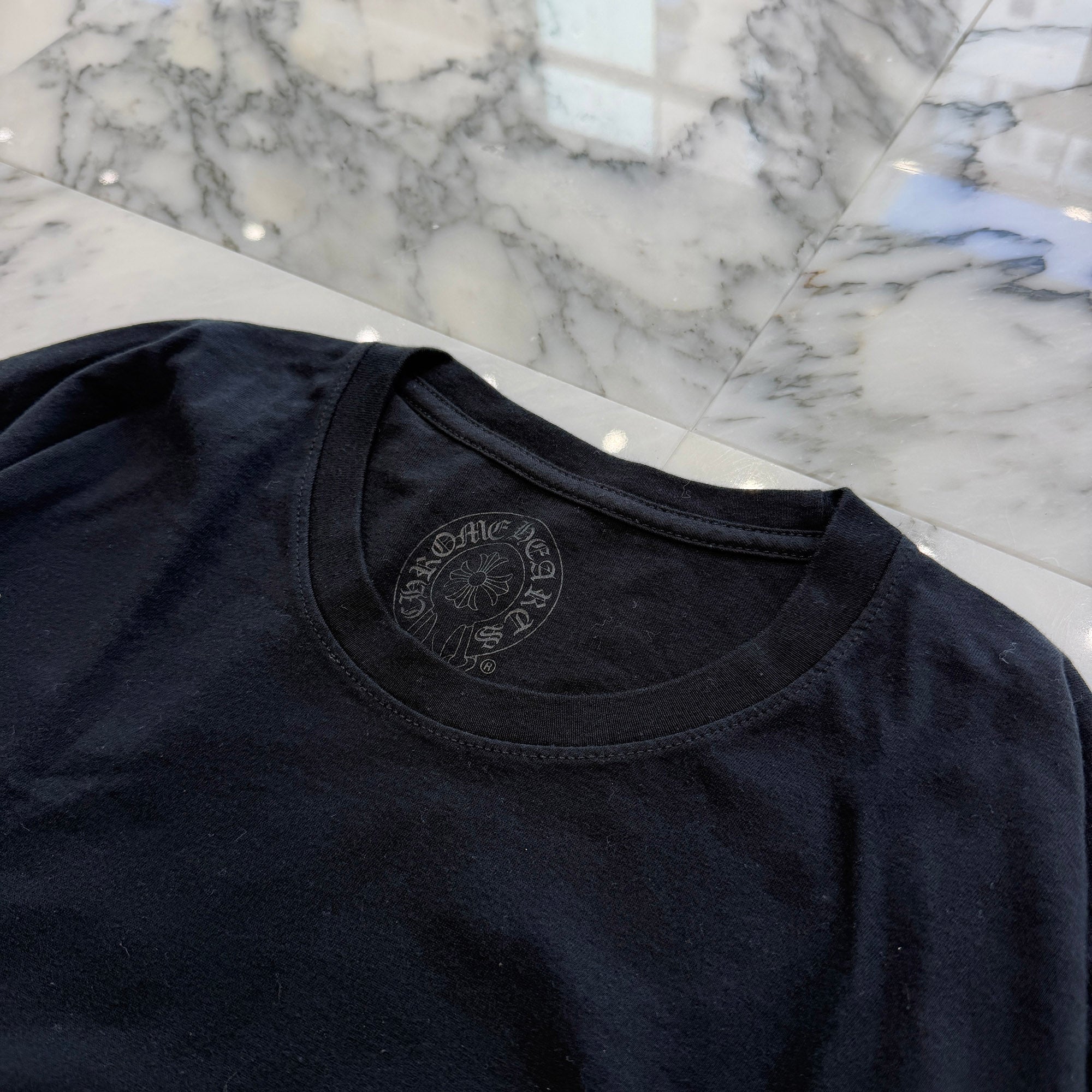 CHROME HEARTS Back Horseshoe × Hailey Cross Print Long Sleeve Tee Size L クロムハーツ バック ホースシュー × ヘイリークロス プリント ロングスリーブTシャツ サイズL