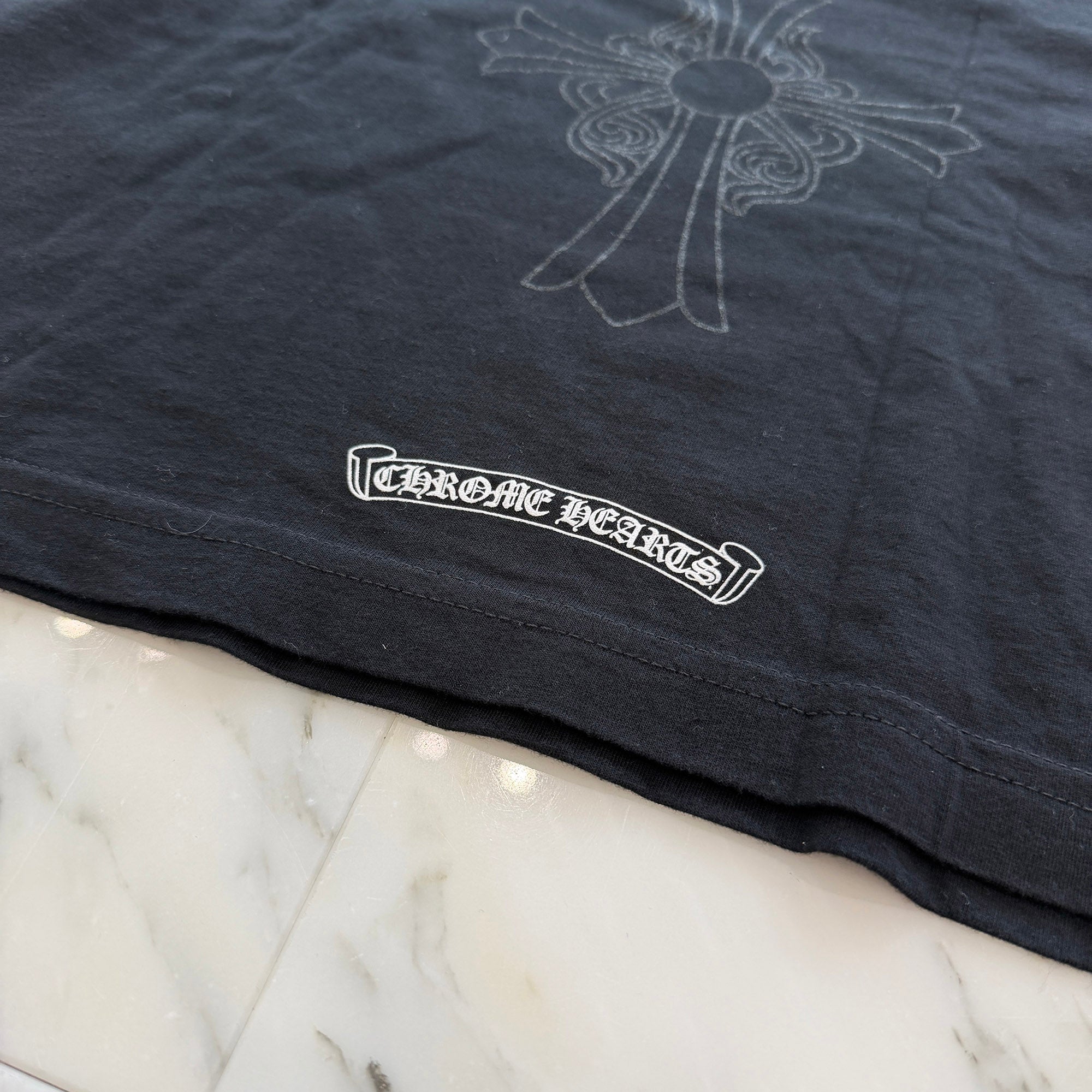 CHROME HEARTS Back Horseshoe × Hailey Cross Print Long Sleeve Tee Size L クロムハーツ バック ホースシュー × ヘイリークロス プリント ロングスリーブTシャツ サイズL