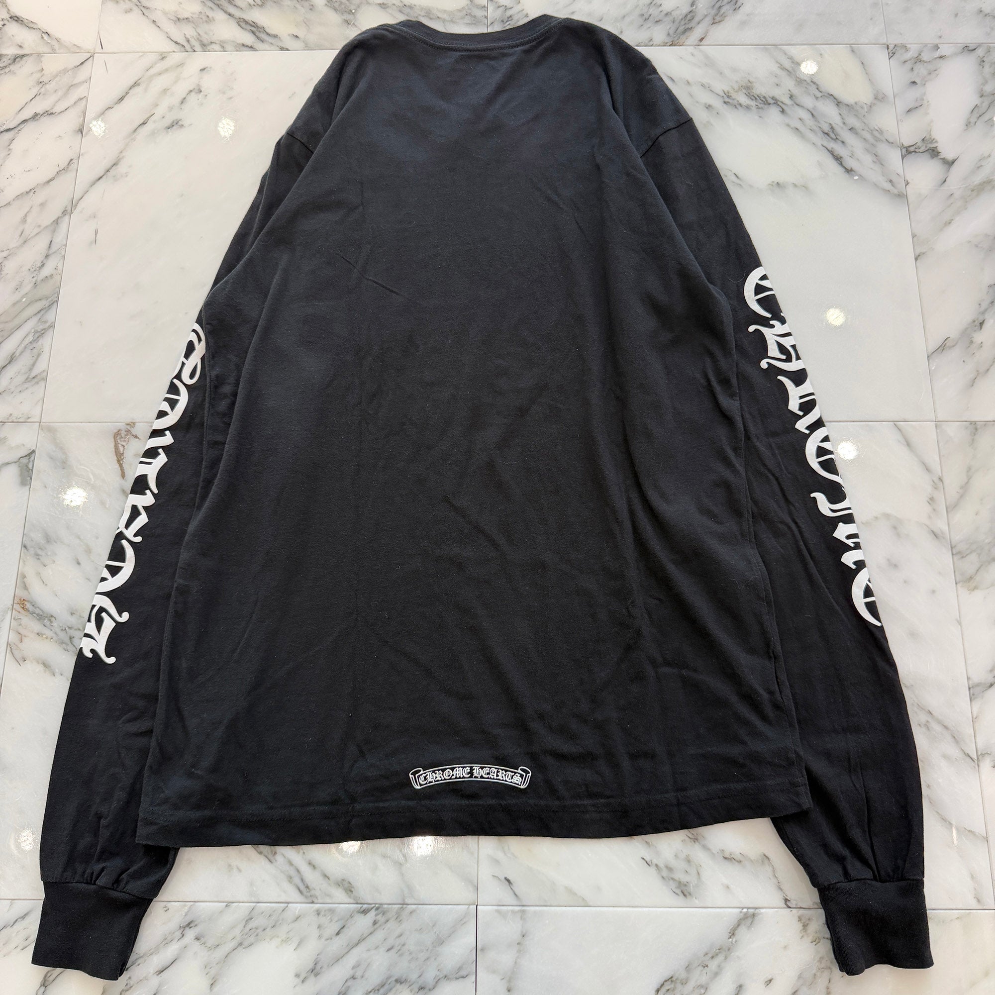 CHROME HEARTS Neck Logo Long Sleeve Tee Size L クロムハーツ ネックロゴ ロングスリーブ Tシャツ サイズL