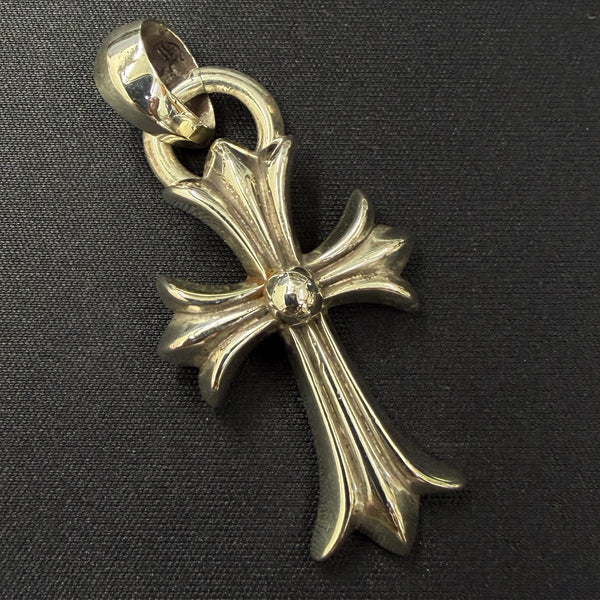 CHROME HEARTS Small CH Cross Pendant With Bail クロムハーツ スモール CHクロス ペンダント ウィズ ベイル シルバー925