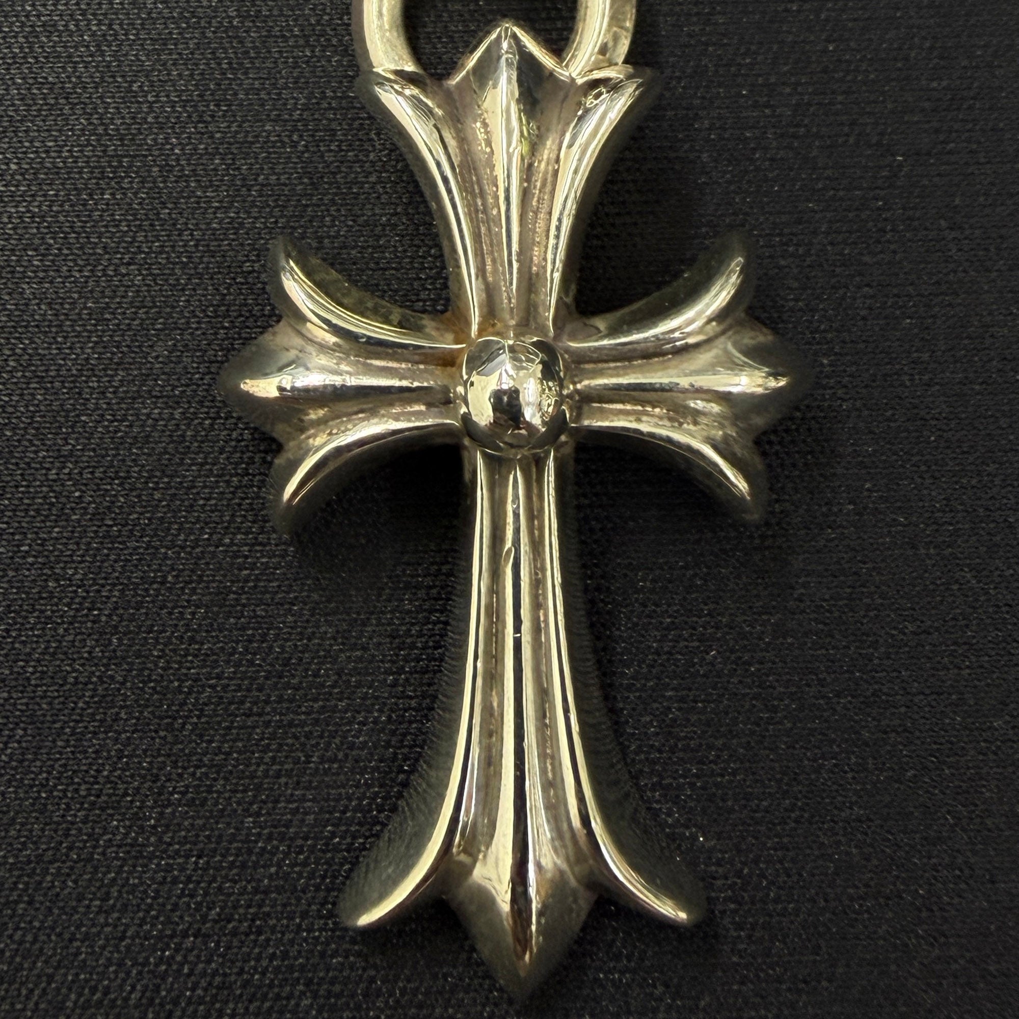 CHROME HEARTS Small CH Cross Pendant With Bail クロムハーツ スモール CHクロス ペンダント ウィズ ベイル シルバー925