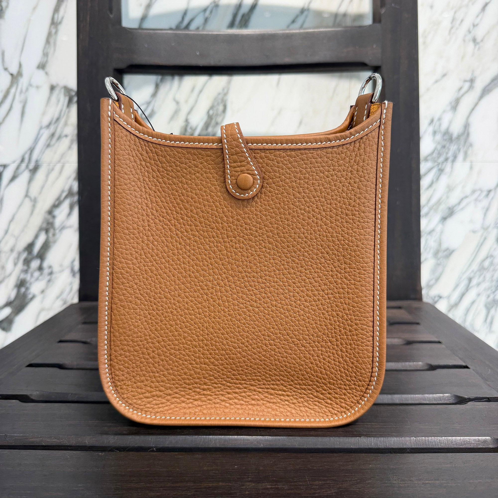 HERMES Evelyn Amazon TPM "Gold" G刻印 エルメス エブリン アマゾン TPM "ゴールド" レザーショルダーバッグ G刻印
