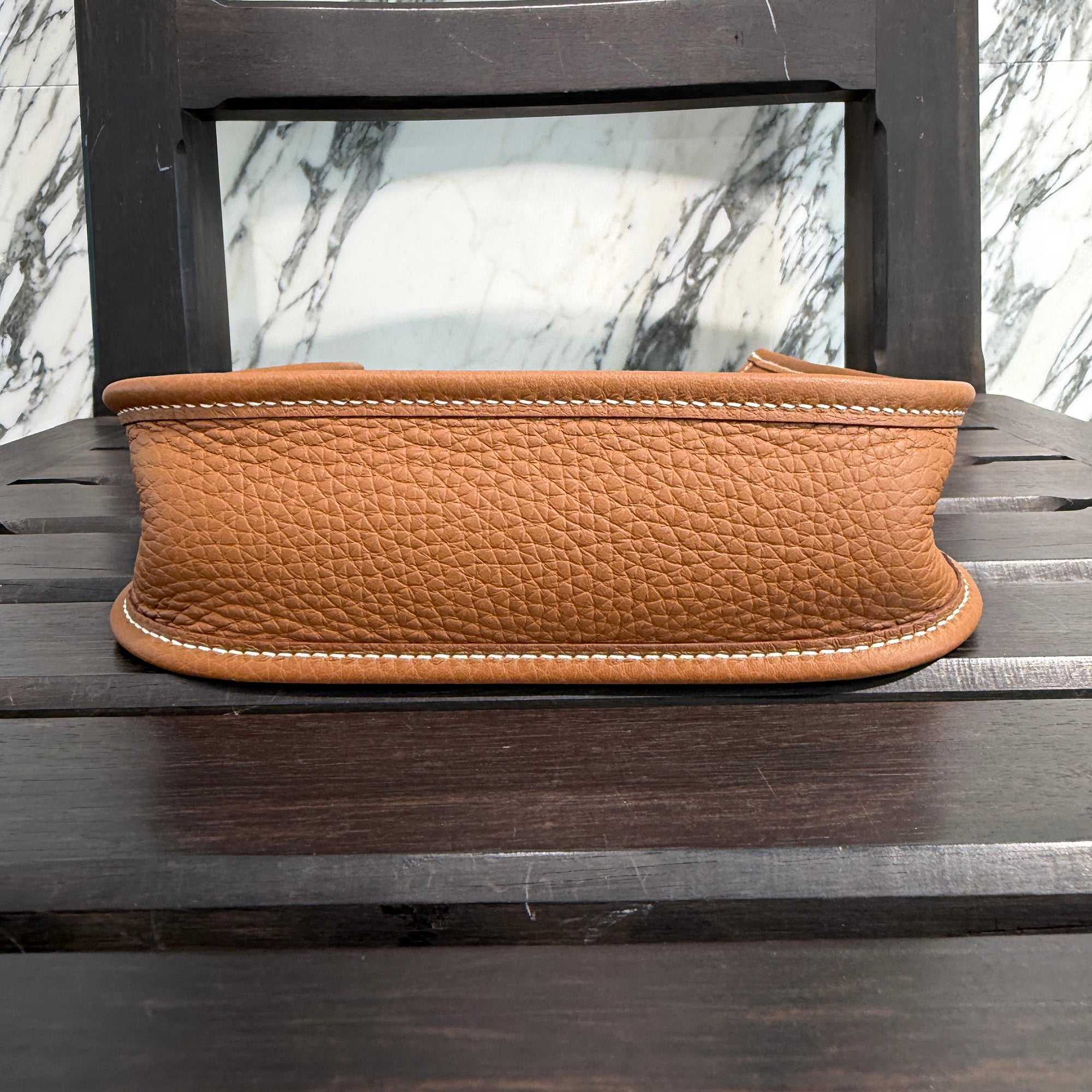 HERMES Evelyn Amazon TPM "Gold" G刻印 エルメス エブリン アマゾン TPM "ゴールド" レザーショルダーバッグ G刻印