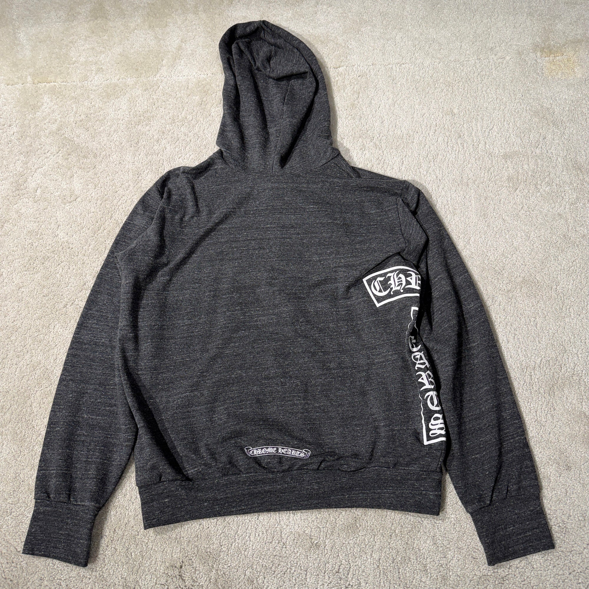 CHROME HEARTS  Side T BAR Logo BS Fleur Print Zip Up Hoodie Size S クロムハーツ サイド Tバー ロゴ BSフレア プリント ジップアップフーディ サイズS