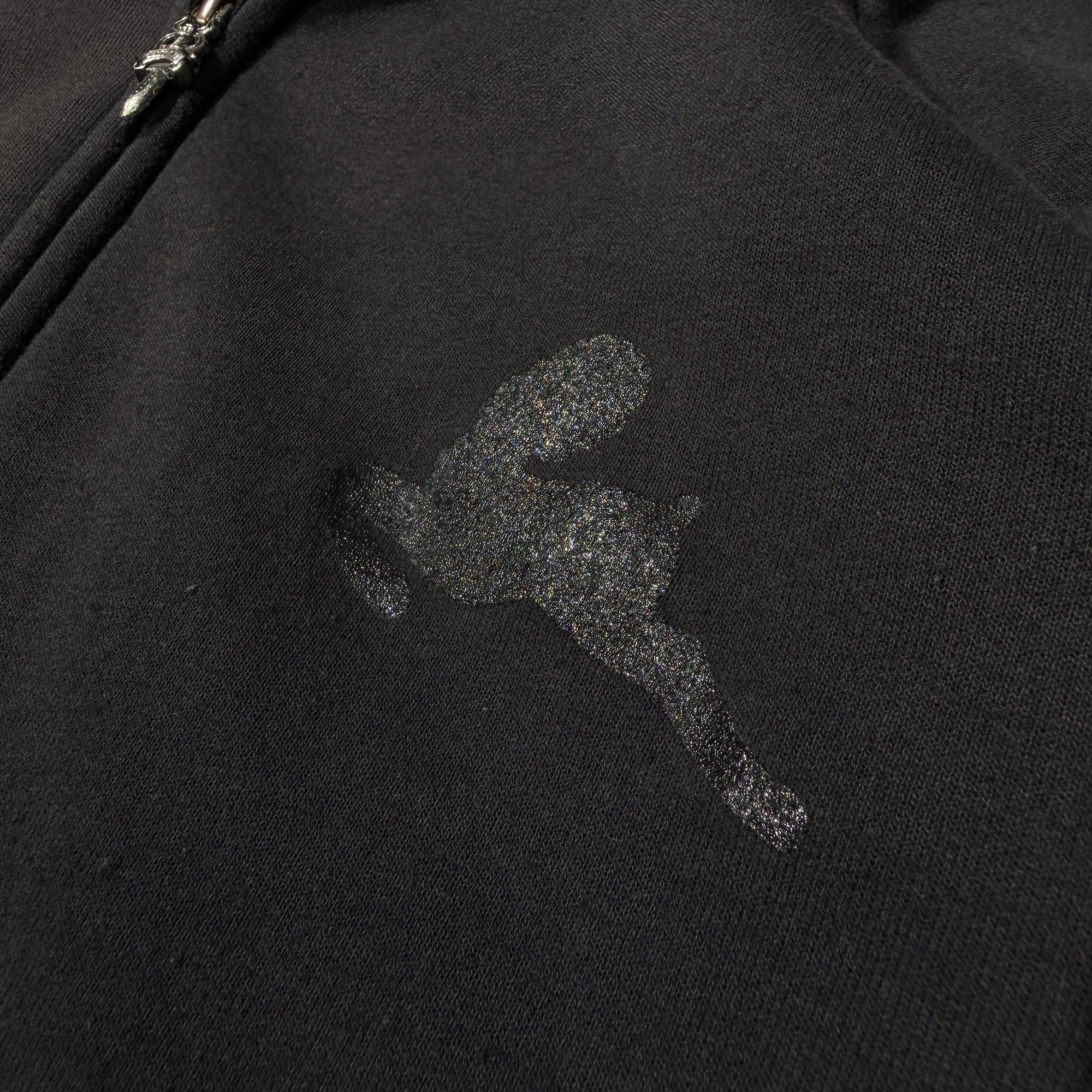 CHROME HEARTS FOTI Harris Teeter Back Knickerbocker Hotel Letter Print Thermal Zip Up Hoodie クロムハーツ フォティ ハリスティーター バックニッカポッカホテル レタープリント サーマル ジップアップ フーディ