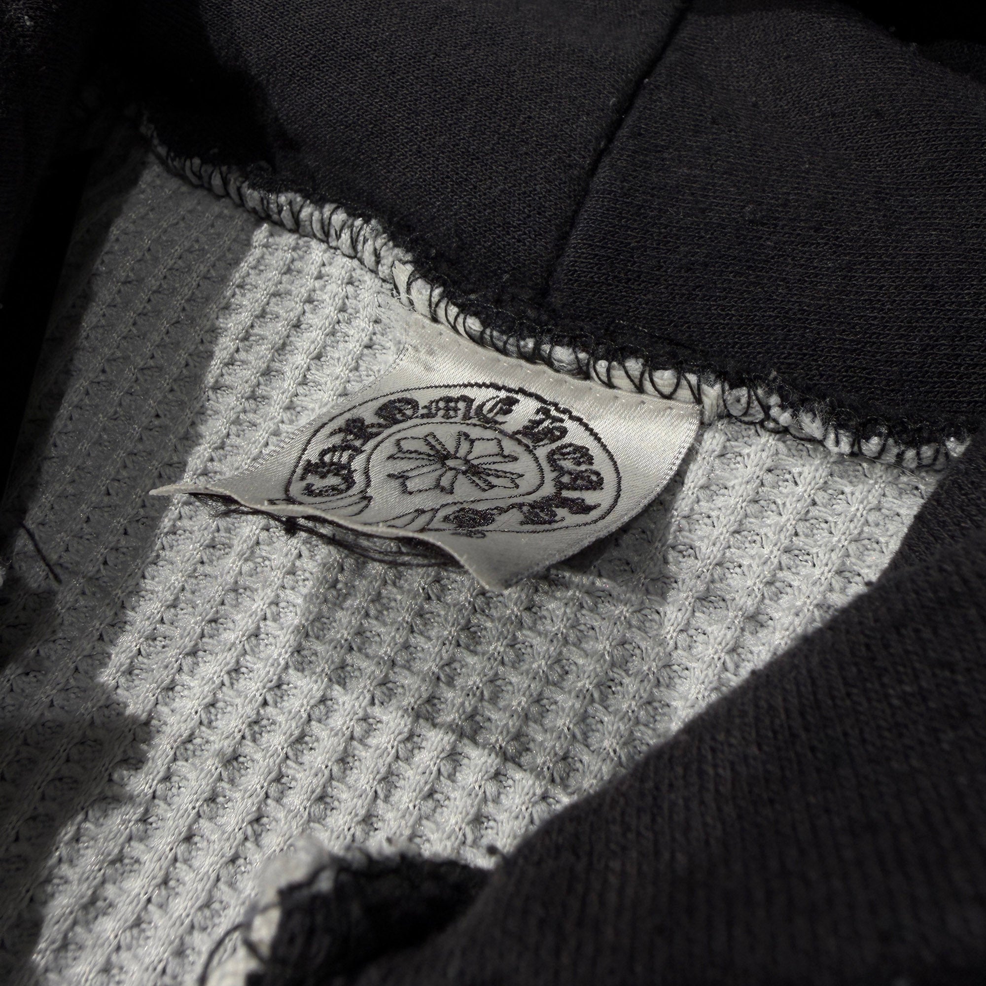CHROME HEARTS FOTI Harris Teeter Back Knickerbocker Hotel Letter Print Thermal Zip Up Hoodie クロムハーツ フォティ ハリスティーター バックニッカポッカホテル レタープリント サーマル ジップアップ フーディ