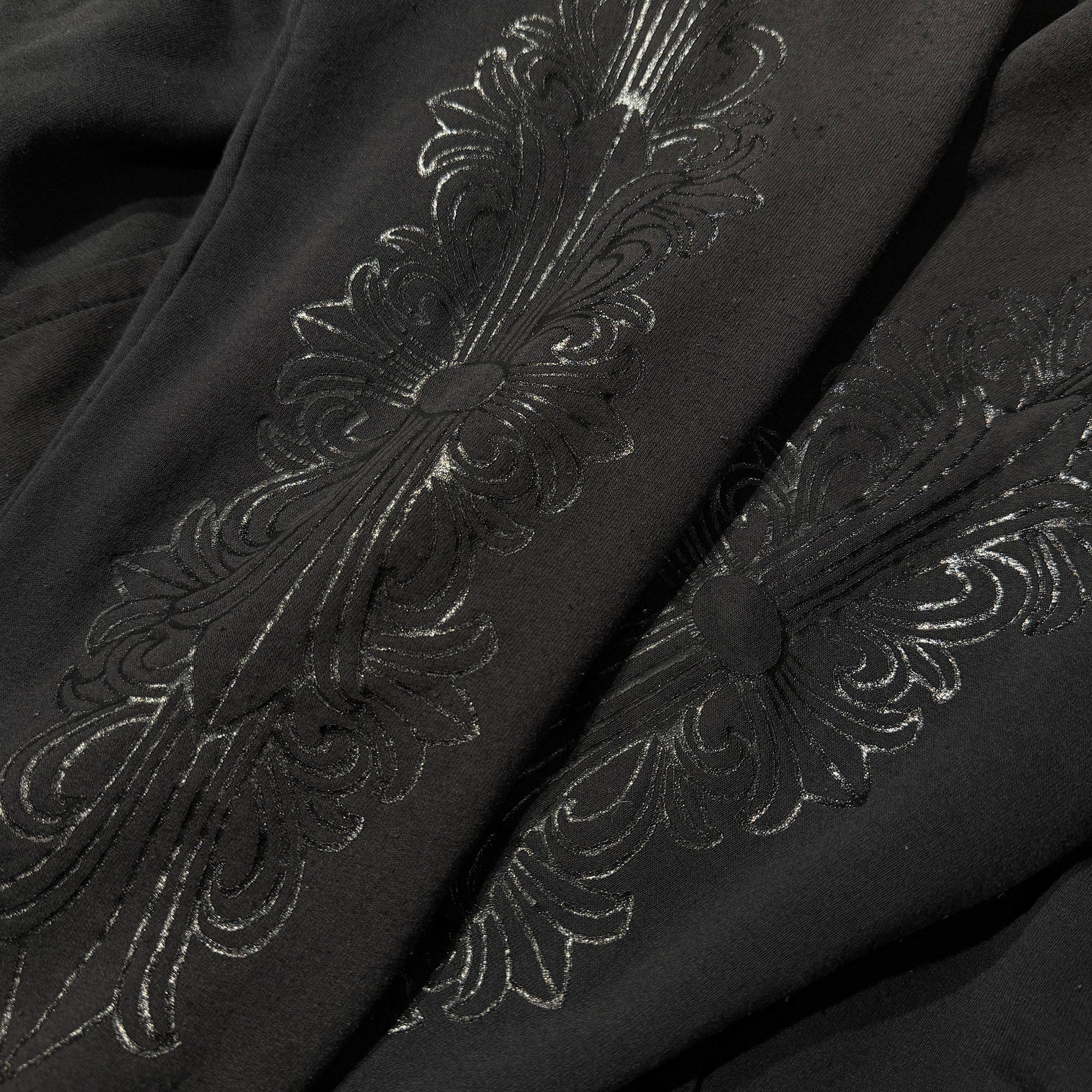 CHROME HEARTS FOTI Harris Teeter Back Knickerbocker Hotel Letter Print Thermal Zip Up Hoodie クロムハーツ フォティ ハリスティーター バックニッカポッカホテル レタープリント サーマル ジップアップ フーディ