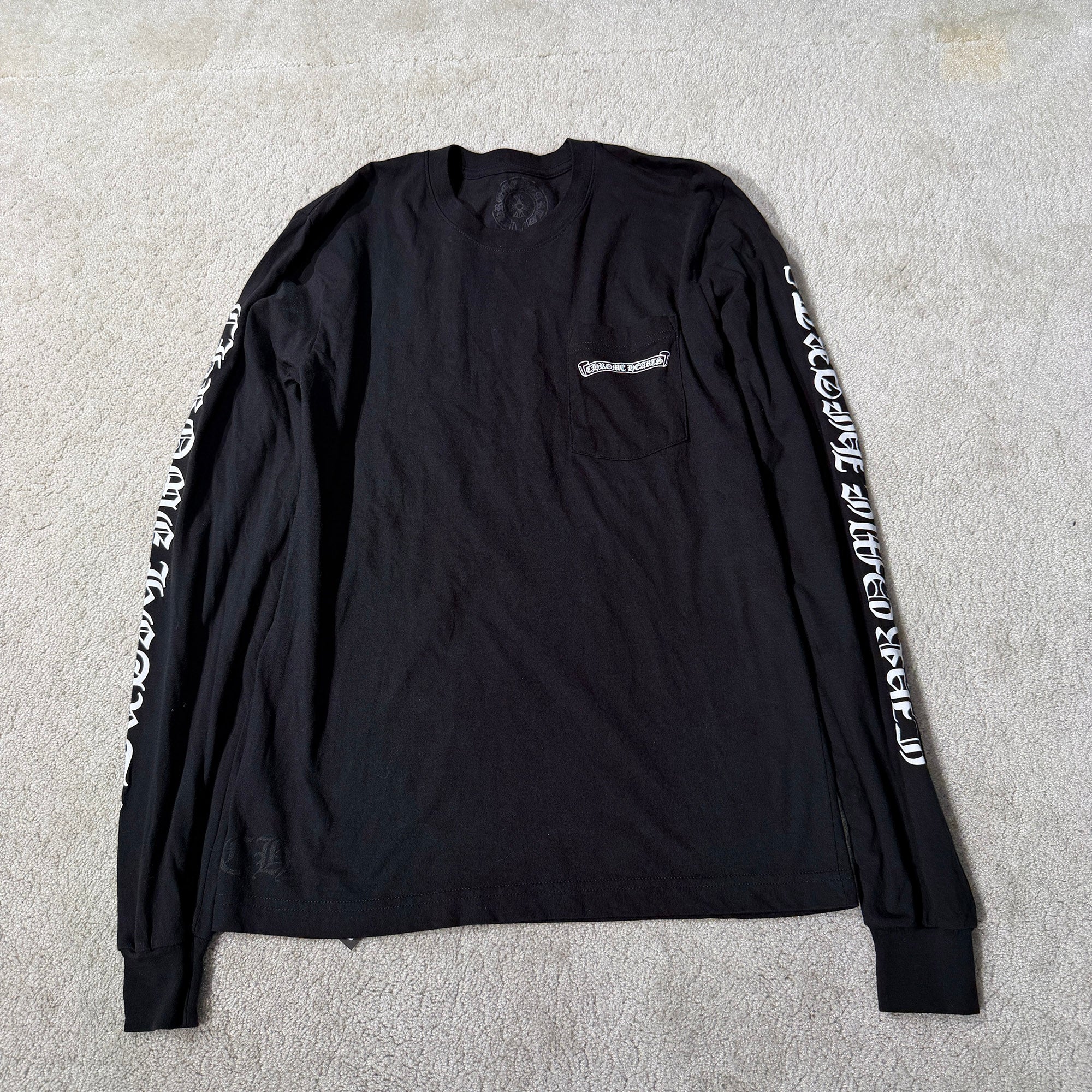 CHROME HEARTS Back Scroll Label Logo Long Sleeve Tee Size M クロムハーツ バックスクロールラベルロゴ ロングスリーブTシャツ サイズM