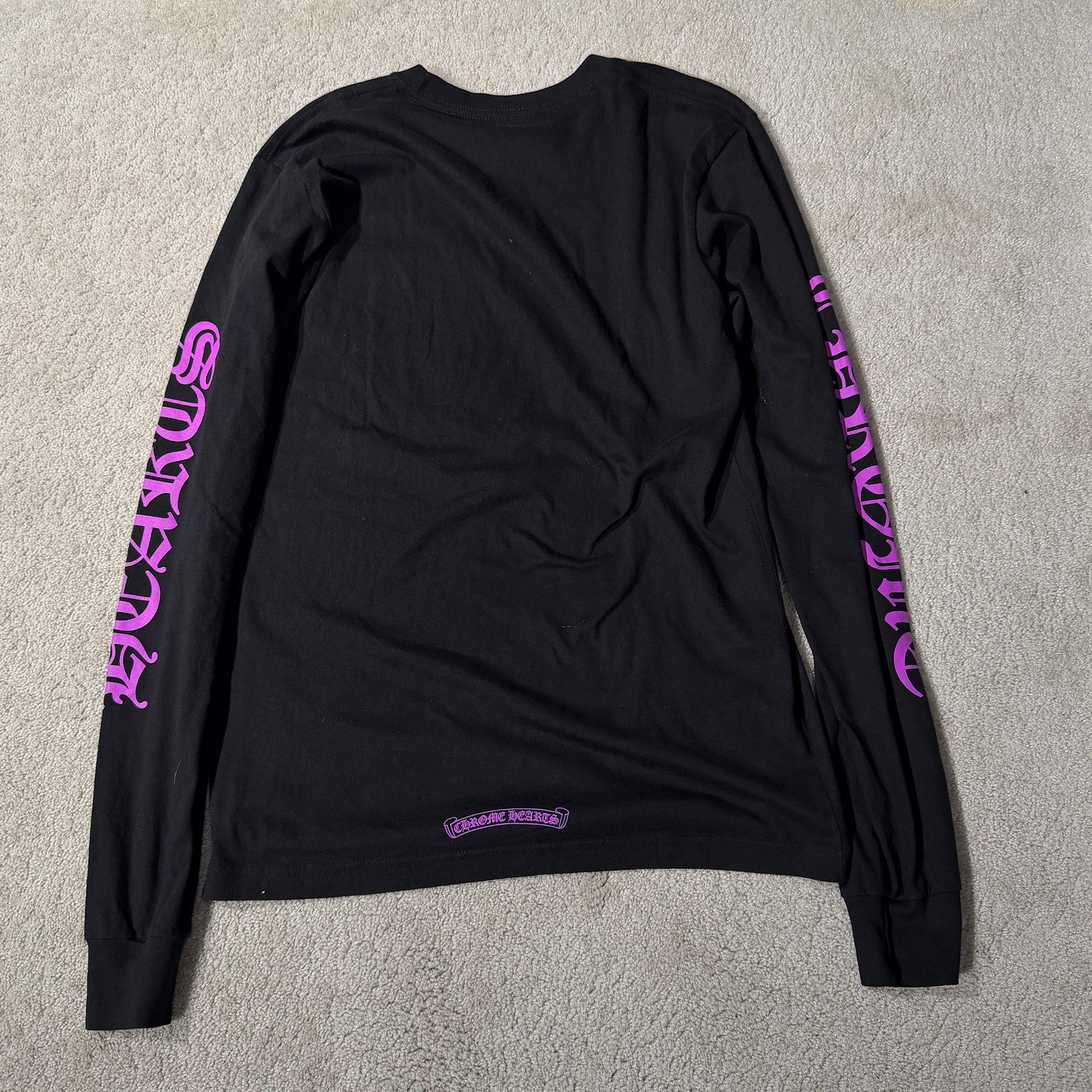 CHROME HEARTS Old English Neck Logo Long Sleeve Tee Size M クロムハーツ オールドイングリッシュ ネックロゴ ロングスリーブTシャツ サイズM