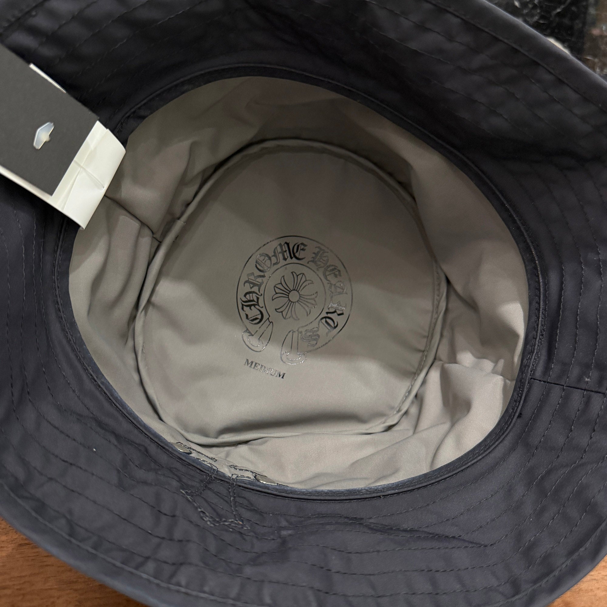 CHROME HEARTS 1 Cross Leather Patch Nylon Bucket Hat Size M (58.5cm) クロムハーツ 1クロス レザーパッチ ナイロン バケットハット サイズM (58.5cm)