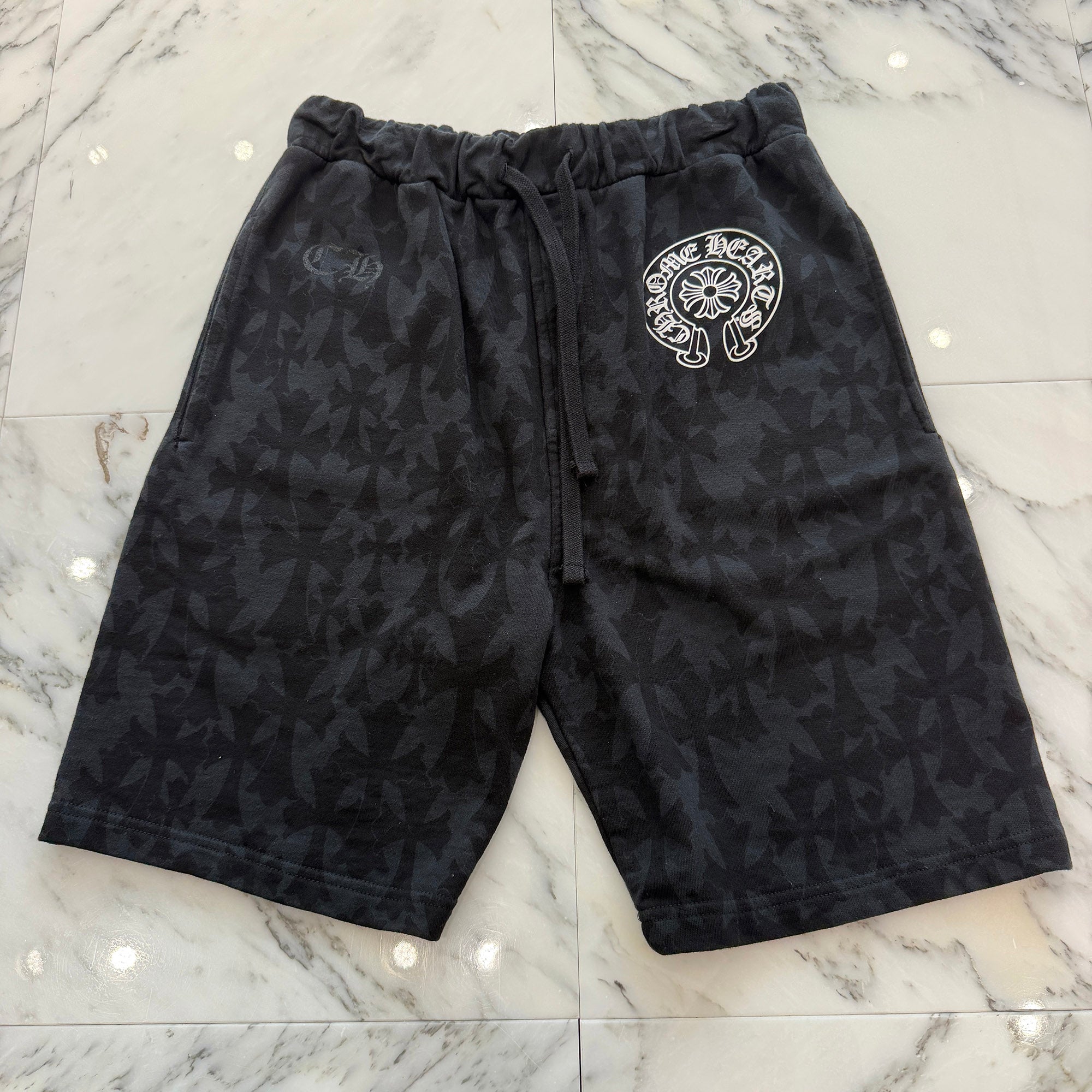 CHROME HEARTS 2024SS Graveyard Cemetery Cross Half Pants Size M クロムハーツ グレイブヤード セメタリークロス ハーフパンツ サイズM