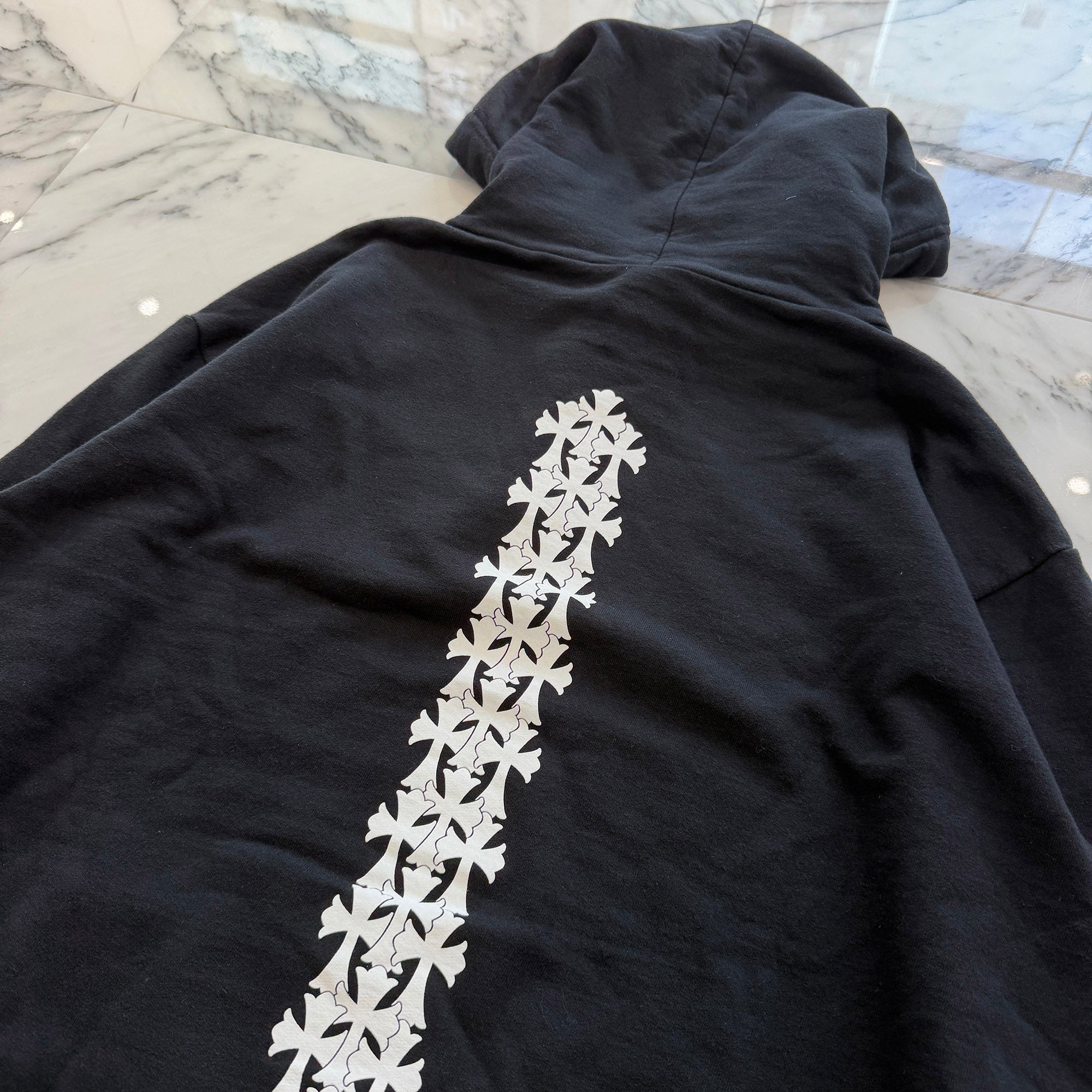 CHROME HEARTS Cross Tire Track Pullover Hoodie Size M クロムハーツ クロス タイヤトラック プルオーバーフーディー サイズM