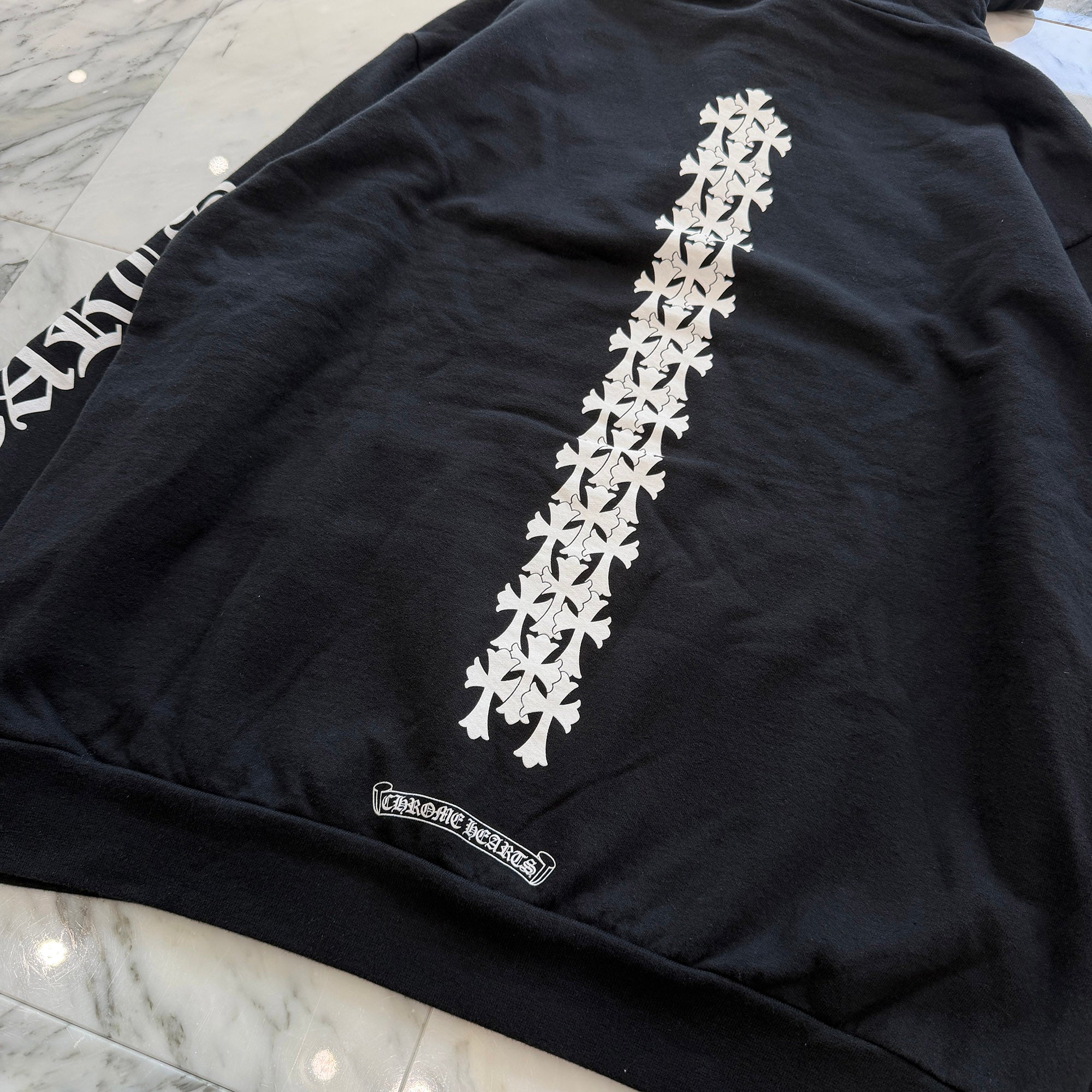 CHROME HEARTS Cross Tire Track Pullover Hoodie Size M クロムハーツ クロス タイヤトラック プルオーバーフーディー サイズM