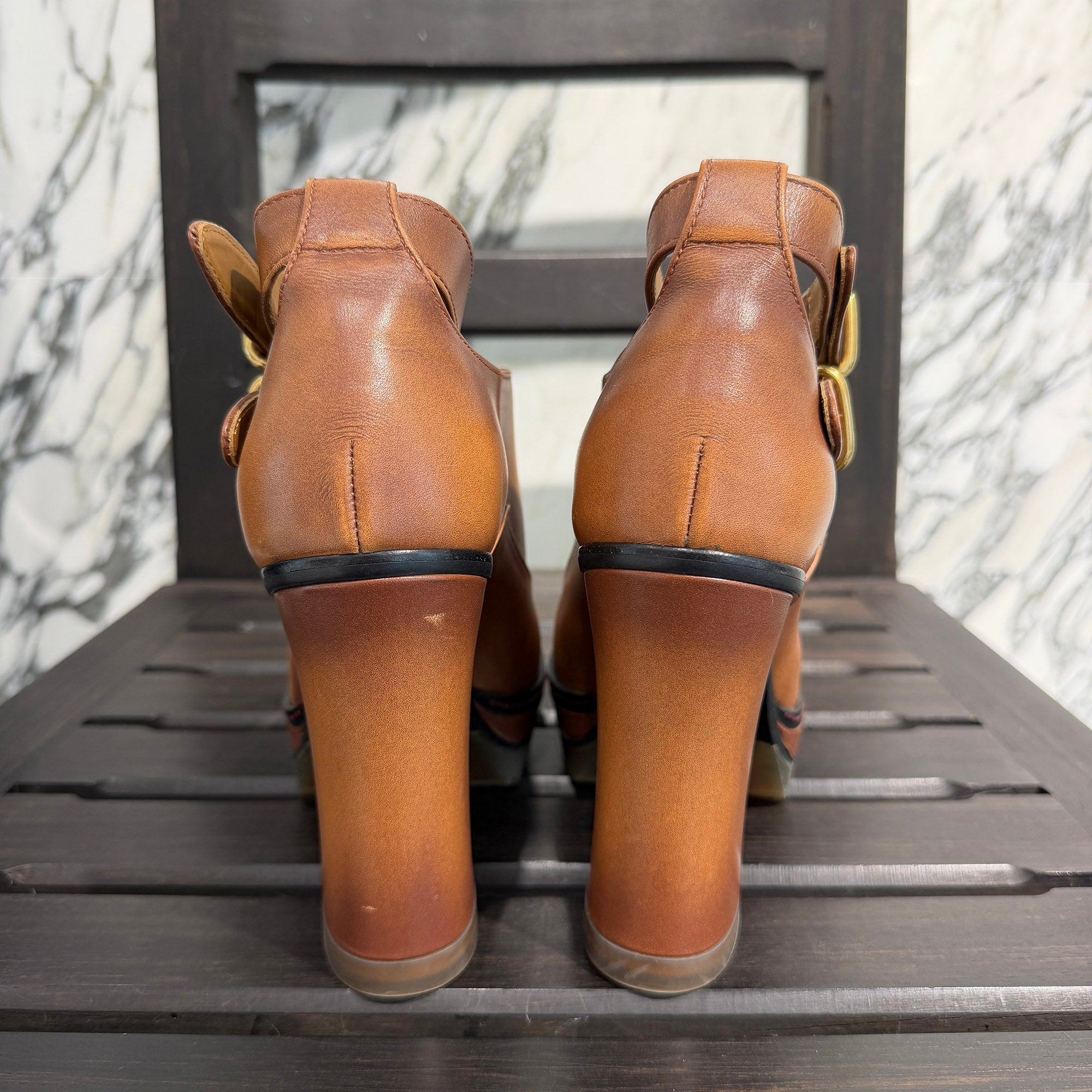 Chloé 2020AW Platform Leather Sandals CHC20U312L1 Size 37 (約23.5cm〜24.0cm) クロエ プラットフォームレザーサンダル サイズ 37 (約23.5cm〜24.0cm)