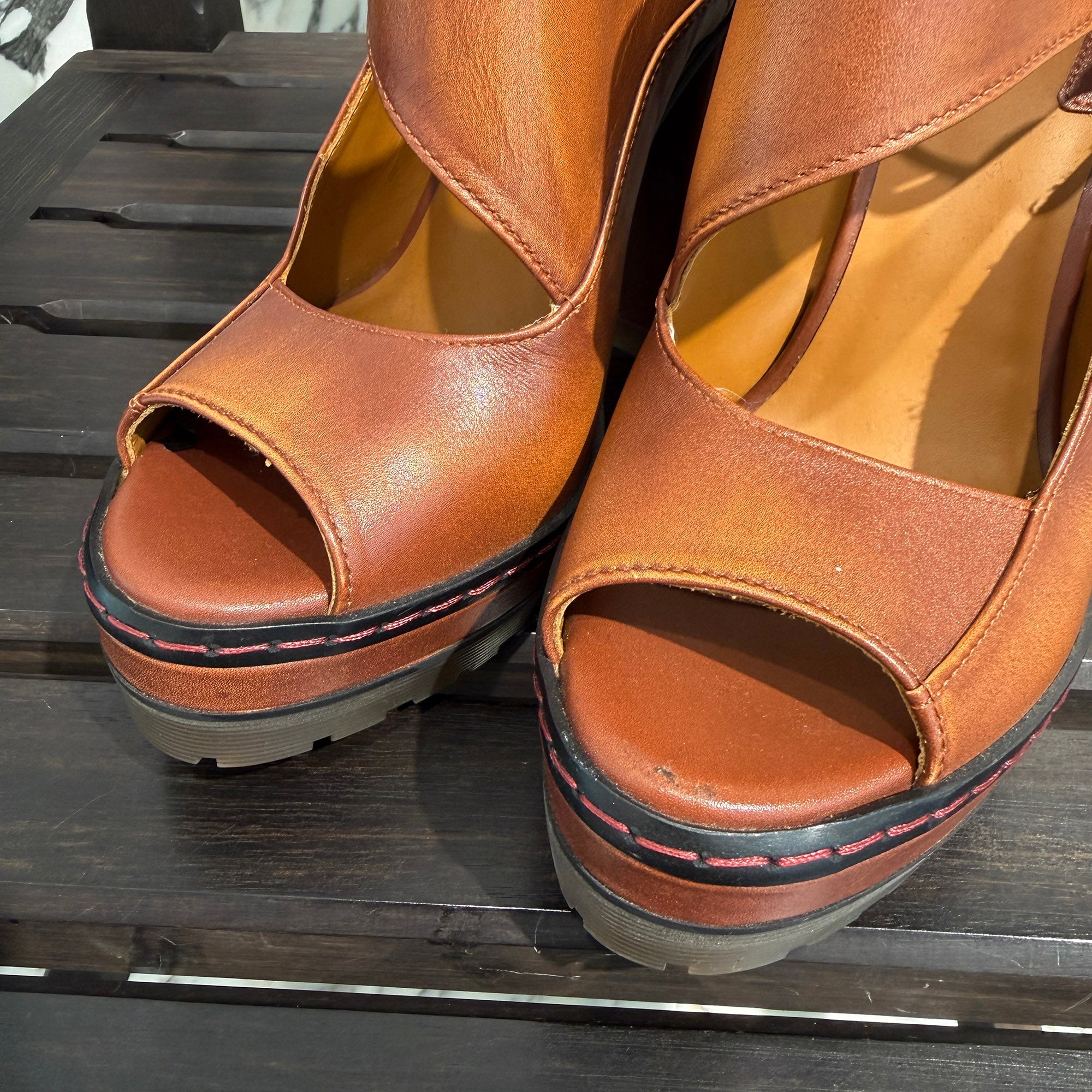 Chloé 2020AW Platform Leather Sandals CHC20U312L1 Size 37 (約23.5cm〜24.0cm) クロエ プラットフォームレザーサンダル サイズ 37 (約23.5cm〜24.0cm)