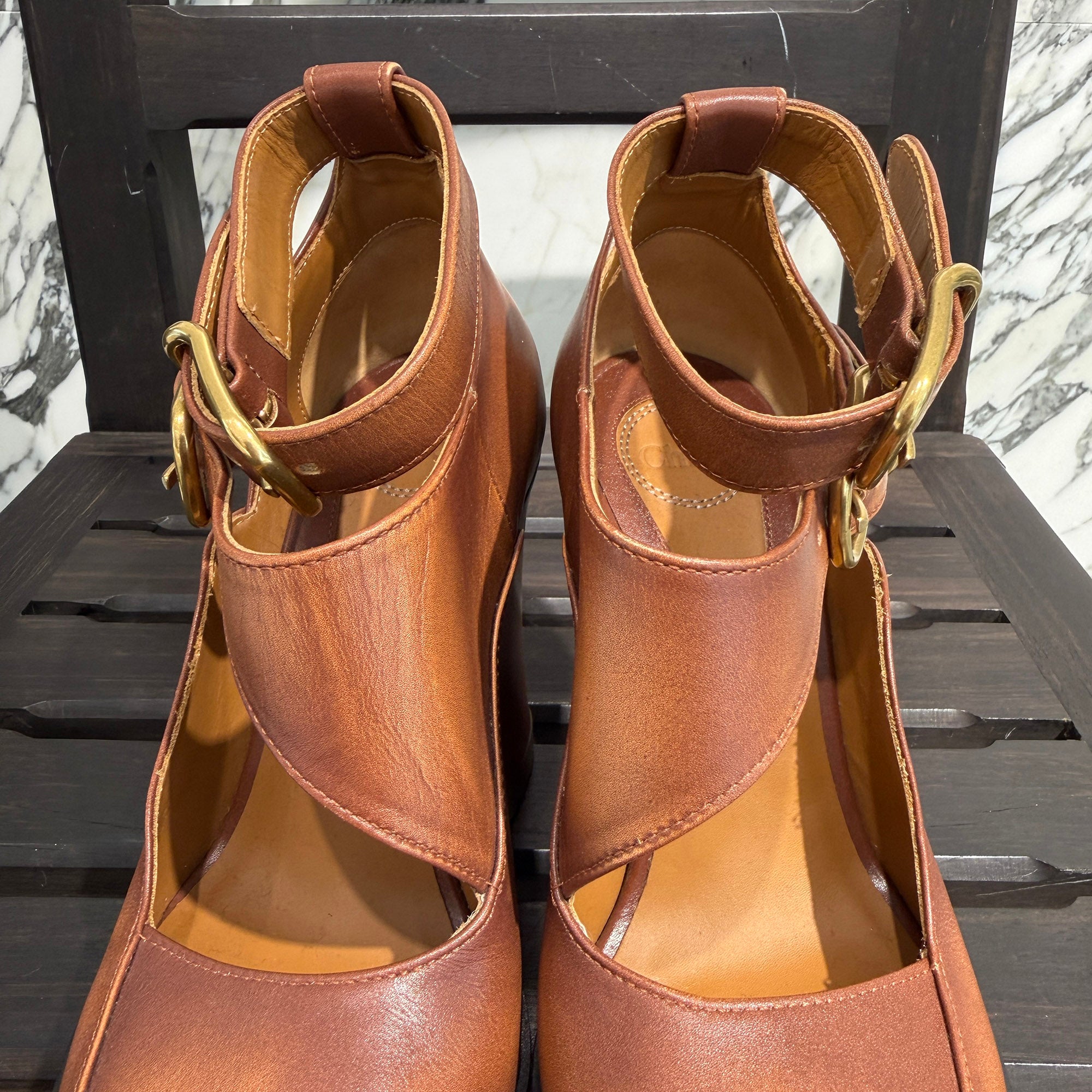 Chloé 2020AW Platform Leather Sandals CHC20U312L1 Size 37 (約23.5cm〜24.0cm) クロエ プラットフォームレザーサンダル サイズ 37 (約23.5cm〜24.0cm)