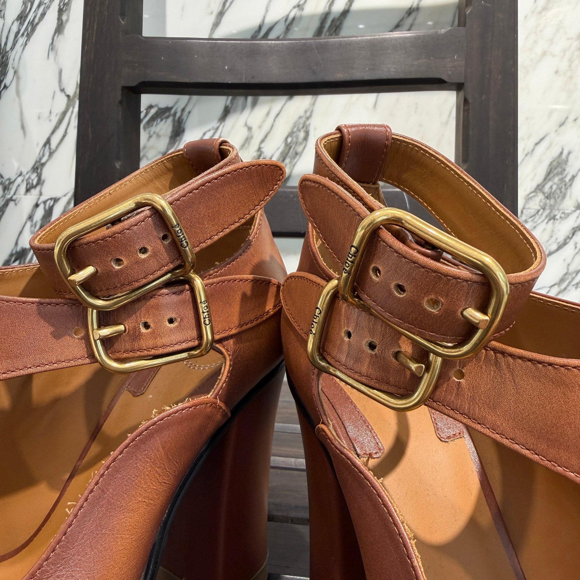 Chloé 2020AW Platform Leather Sandals CHC20U312L1 Size 37 (約23.5cm〜24.0cm) クロエ プラットフォームレザーサンダル サイズ 37 (約23.5cm〜24.0cm)