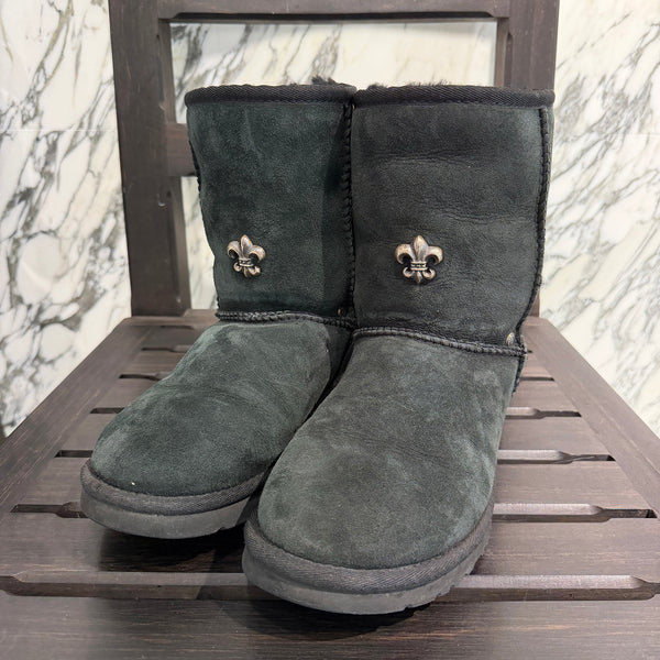 CHROME HEARTS × UGG Custom Suede Leather Shearling Boots Size JP24.0cm クロムハーツ×アグー カスタム スエードレザー ムートンブーツ サイズJP24.0cm