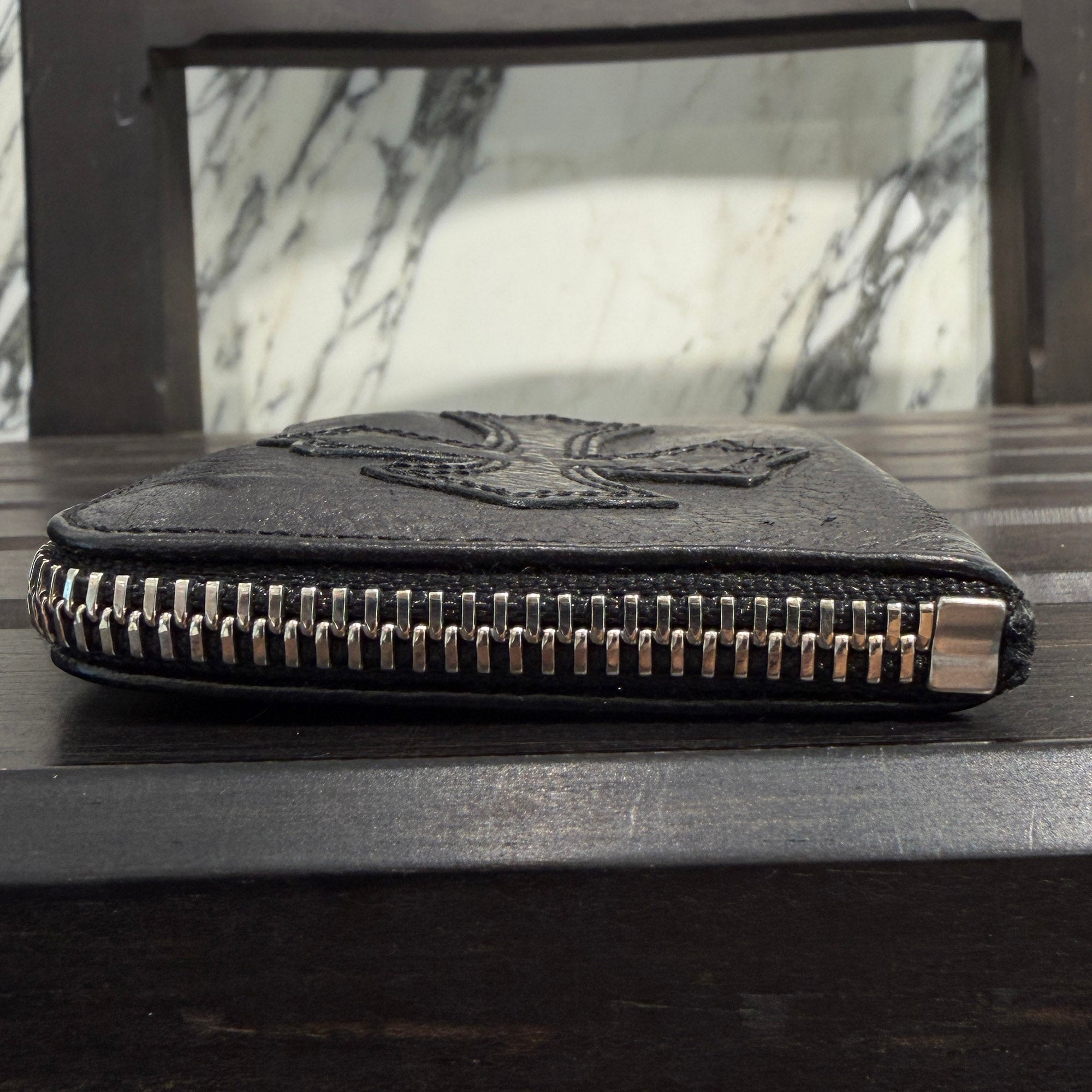 D　クロムハーツジップウォレット美品‼️ CHROME HEARTS Tiny Zip Wallet クロムハーツ タイニージップ