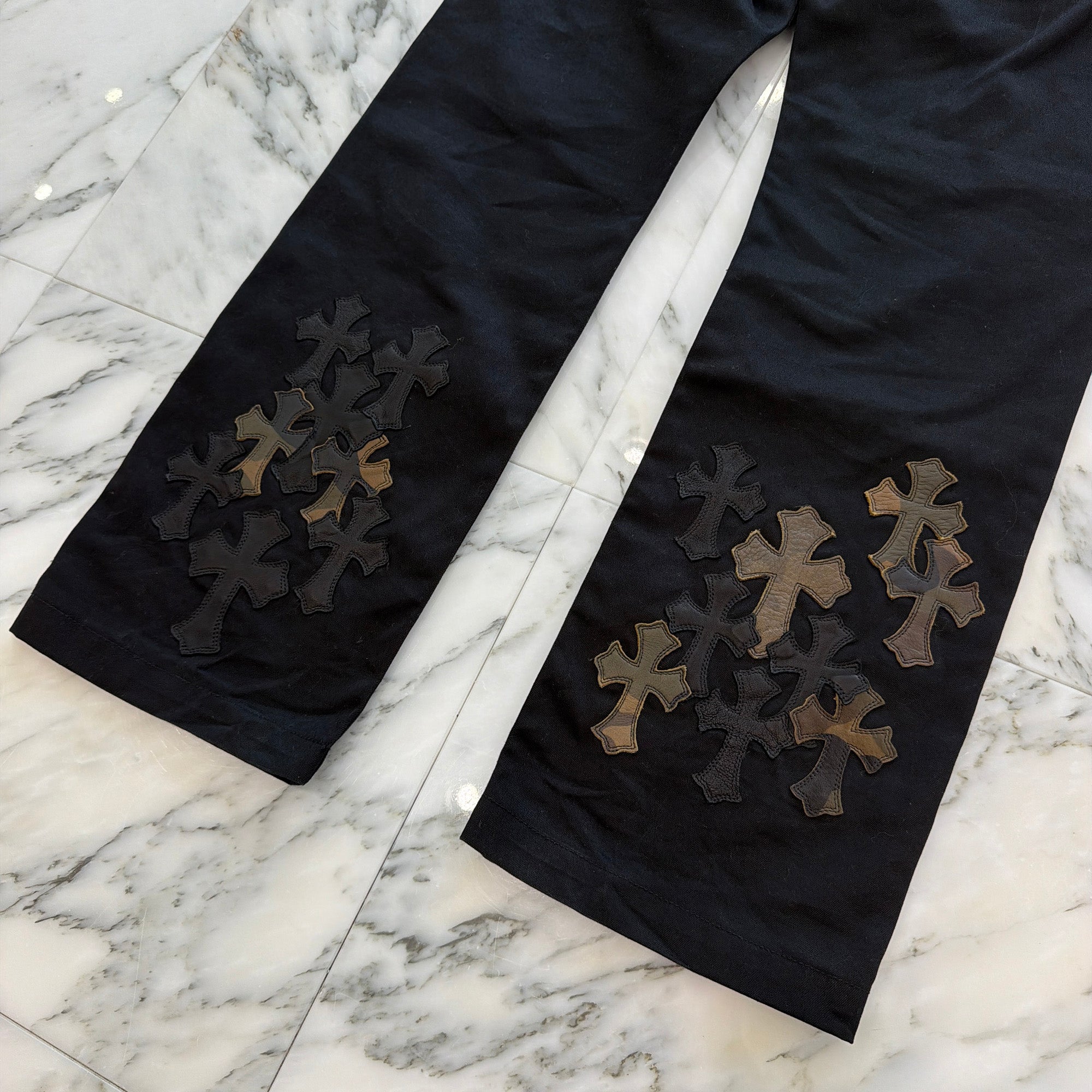 CHROME HEARTS Cemetery Cross Leather Patch Chino Pants Size 32 クロムハーツ セメタリー クロスレザーパッチ チノパンツ サイズ32