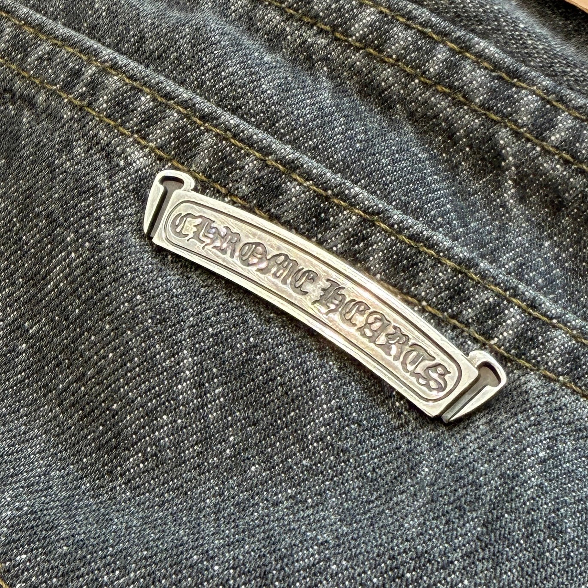 CHROME HEARTS × Levi's 501 VNTG Leather Cross Patch Denim Pants Size 34 クロムハーツ × リーバイス 501 ヴィンテージ レザークロスパッチ デニムパンツ サイズ34