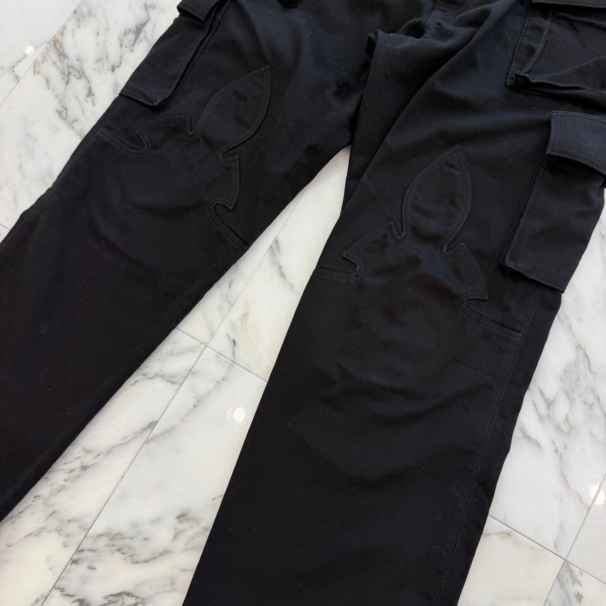 CHROME HEARTS Fatigue Flare Knee Cargo Cotton Long Pants Size 34 クロムハーツ ファティーグ フレアニー カーゴ コットン ロングパンツ サイズ34
