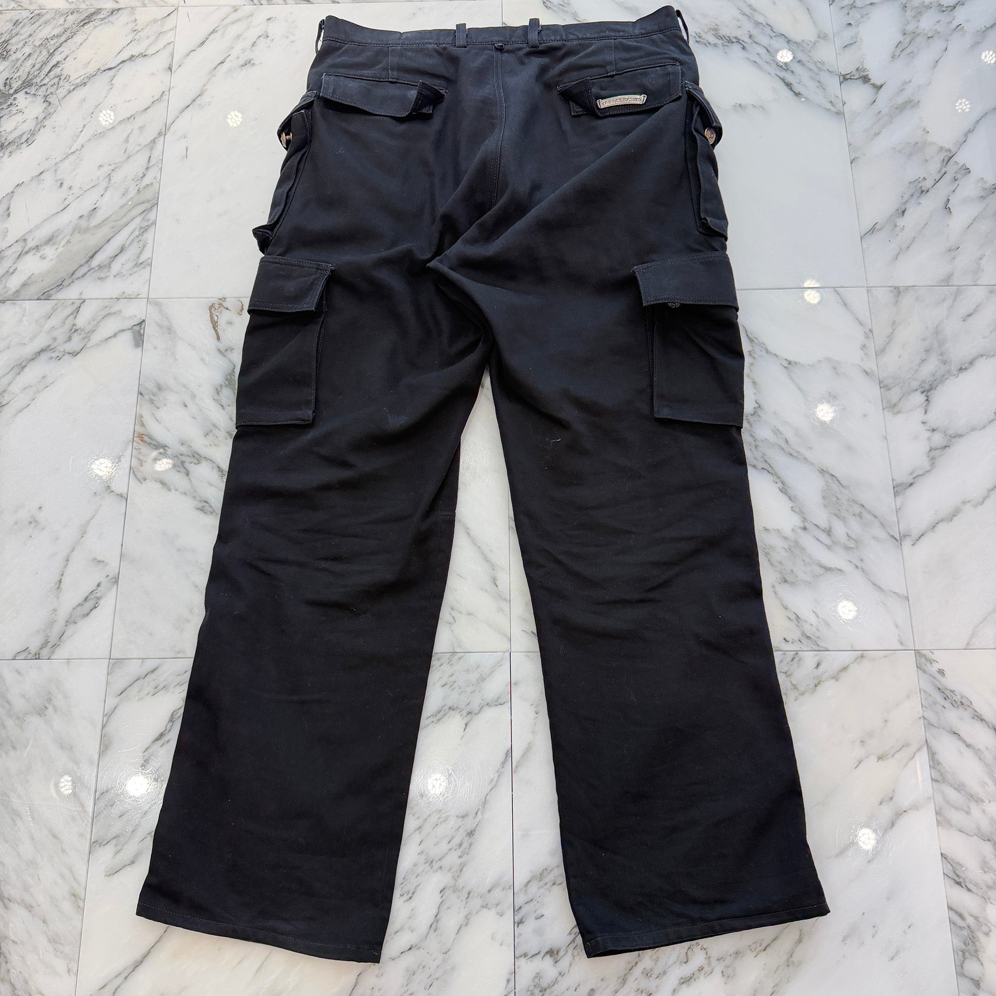 CHROME HEARTS Fatigue Flare Knee Cargo Cotton Long Pants Size 34 クロムハーツ ファティーグ フレアニー カーゴ コットン ロングパンツ サイズ34