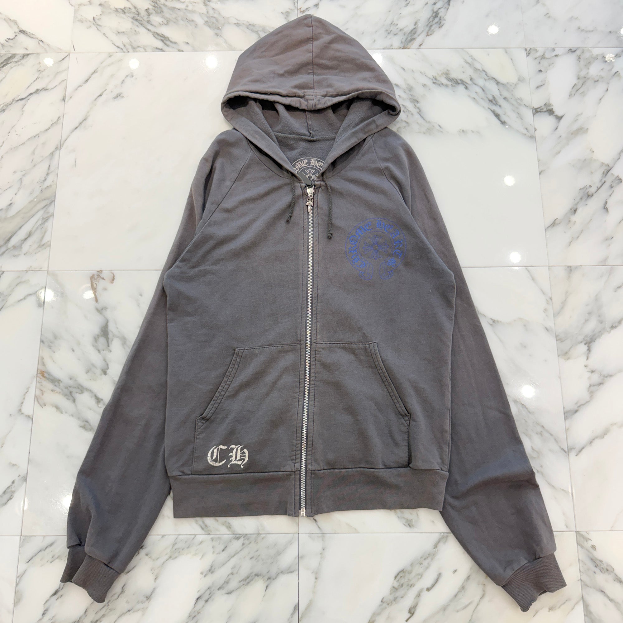 CHROME HEARTS Back Celtic Cross Horseshoe Zip Up Hoodie Size S クロムハーツ バック ケルティッククロス ホースシュージップアップフーディー サイズS