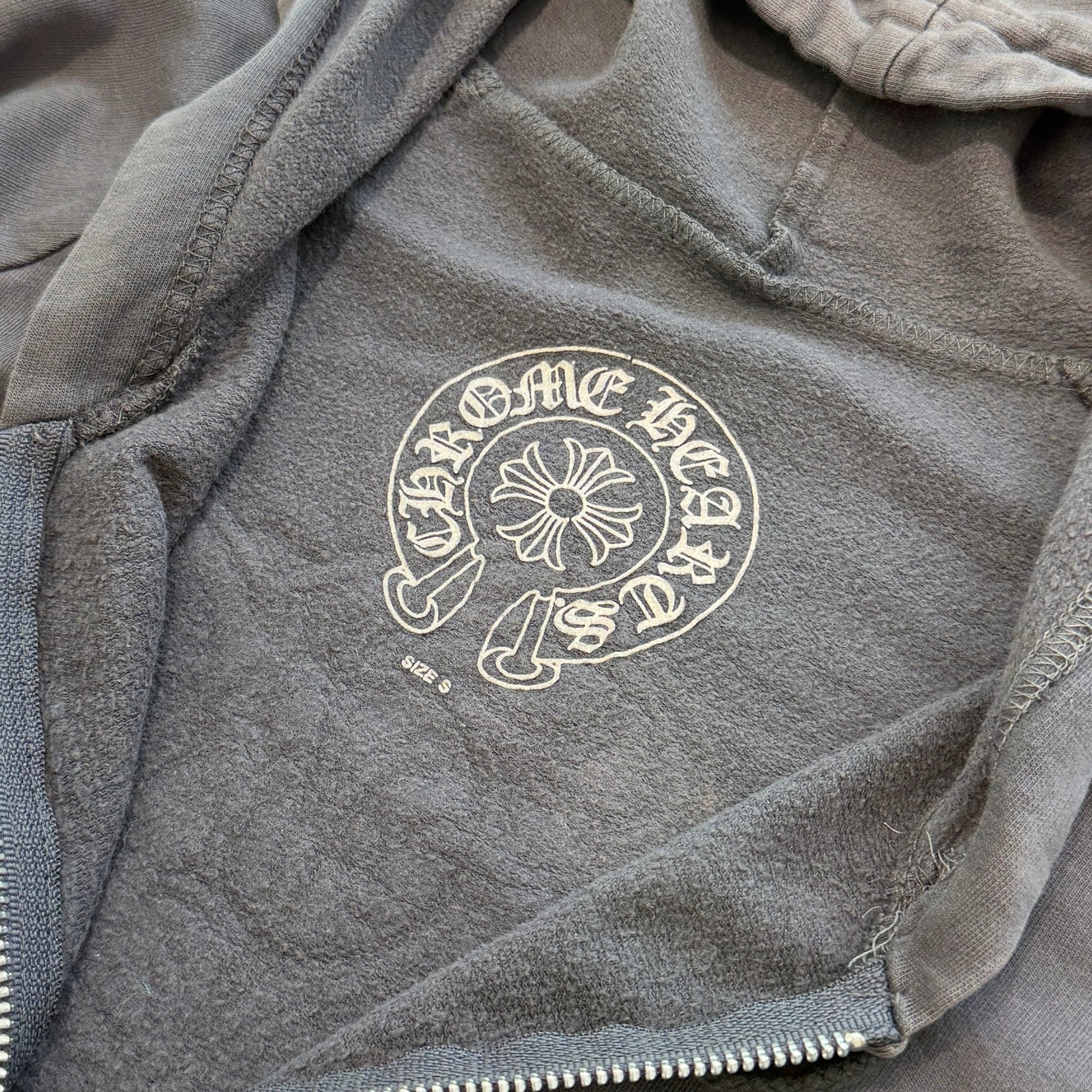 CHROME HEARTS Back Celtic Cross Horseshoe Zip Up Hoodie Size S クロムハーツ バック ケルティッククロス ホースシュージップアップフーディー サイズS