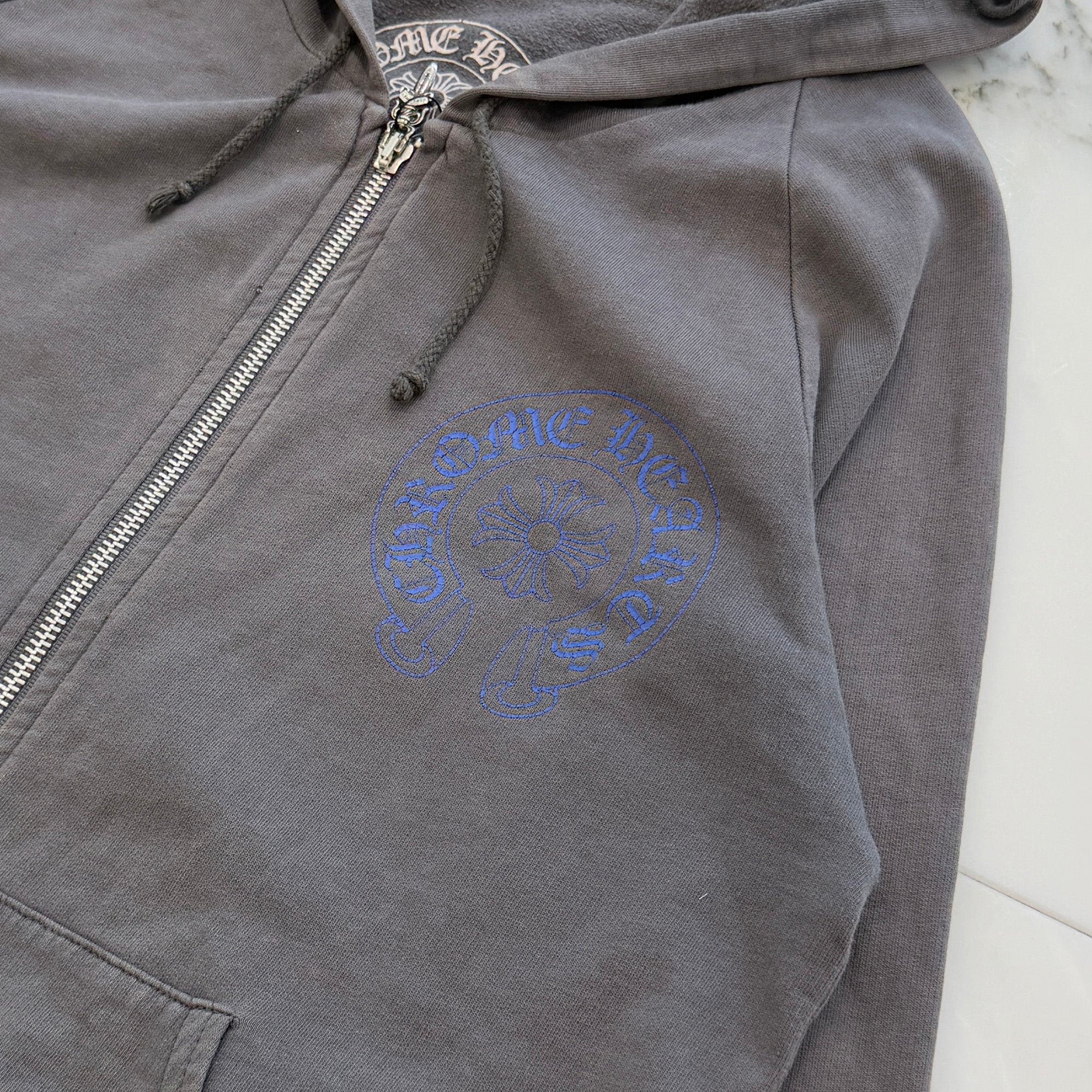 CHROME HEARTS Back Celtic Cross Horseshoe Zip Up Hoodie Size S クロムハーツ バック ケルティッククロス ホースシュージップアップフーディー サイズS