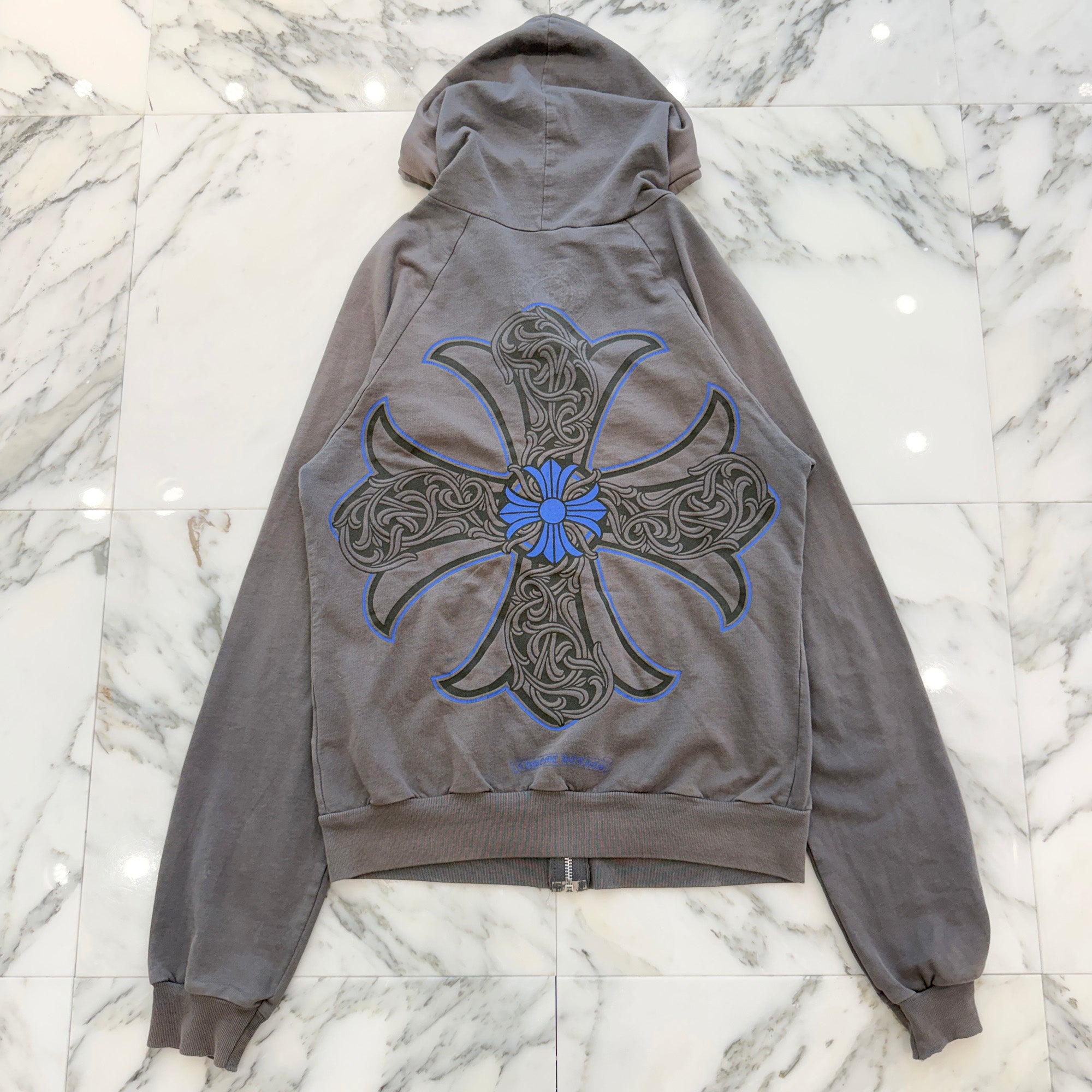 CHROME HEARTS Back Celtic Cross Horseshoe Zip Up Hoodie Size S クロムハーツ バック ケルティッククロス ホースシュージップアップフーディー サイズS