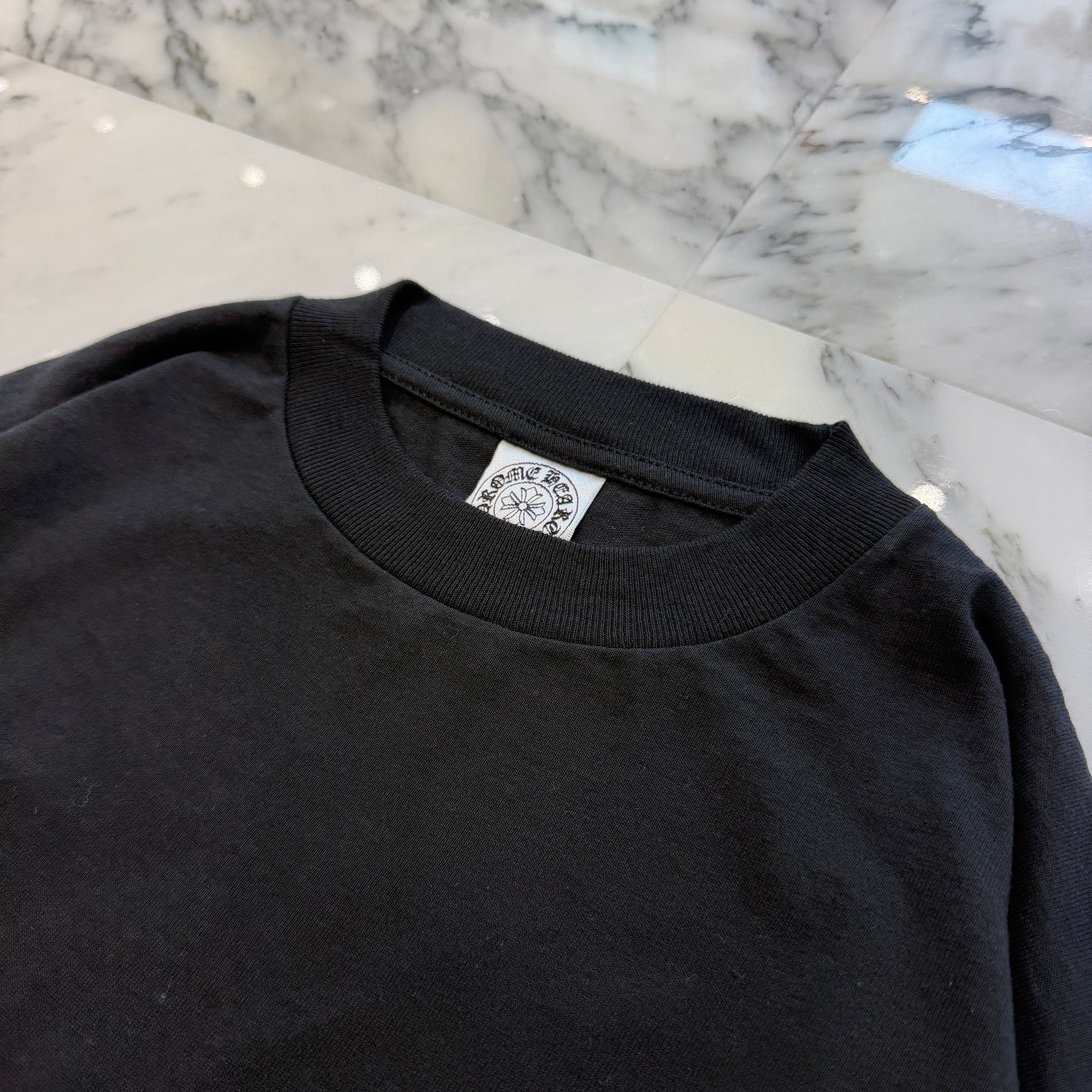 CHROME Back Cemetery Cross Wing Print Long Sleeve Tee Size M クロムハーツ バック セメタリークロスウィング プリント ロングスリーブＴシャツ サイズM