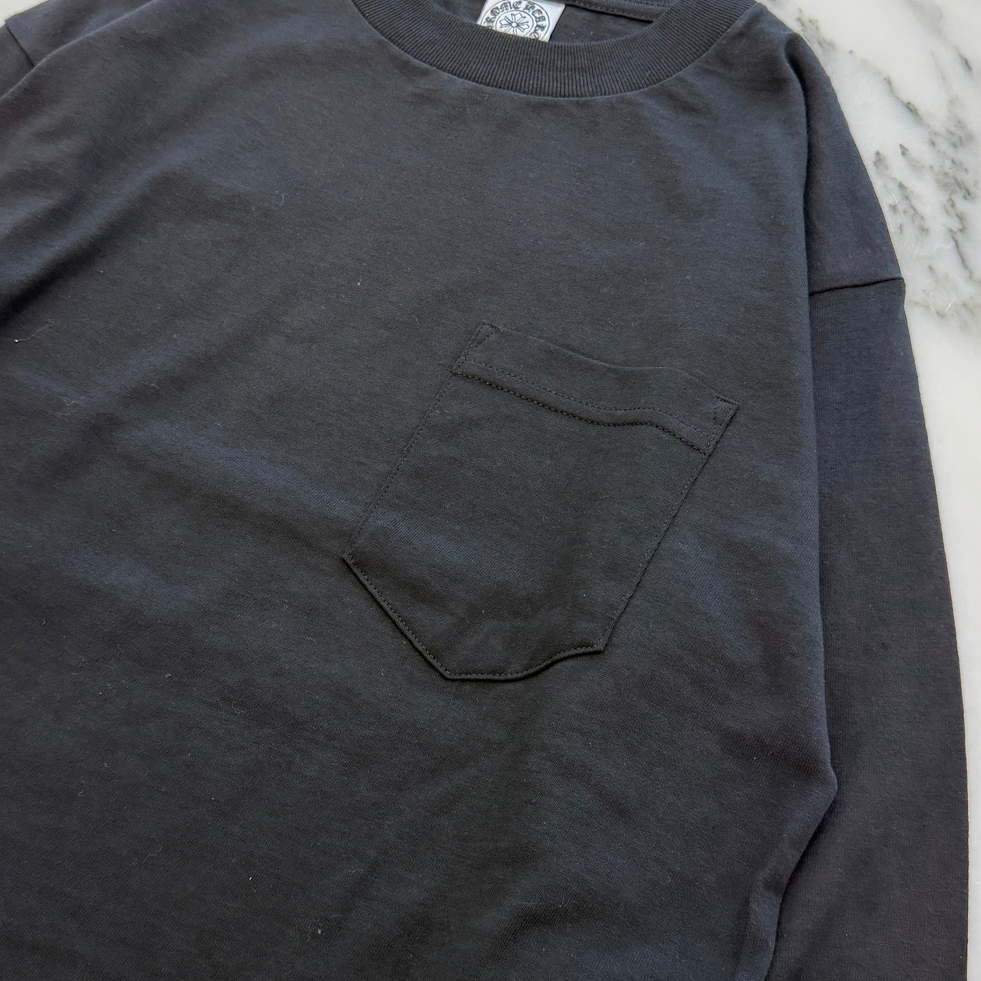 CHROME Back Cemetery Cross Wing Print Long Sleeve Tee Size M クロムハーツ バック セメタリークロスウィング プリント ロングスリーブＴシャツ サイズM