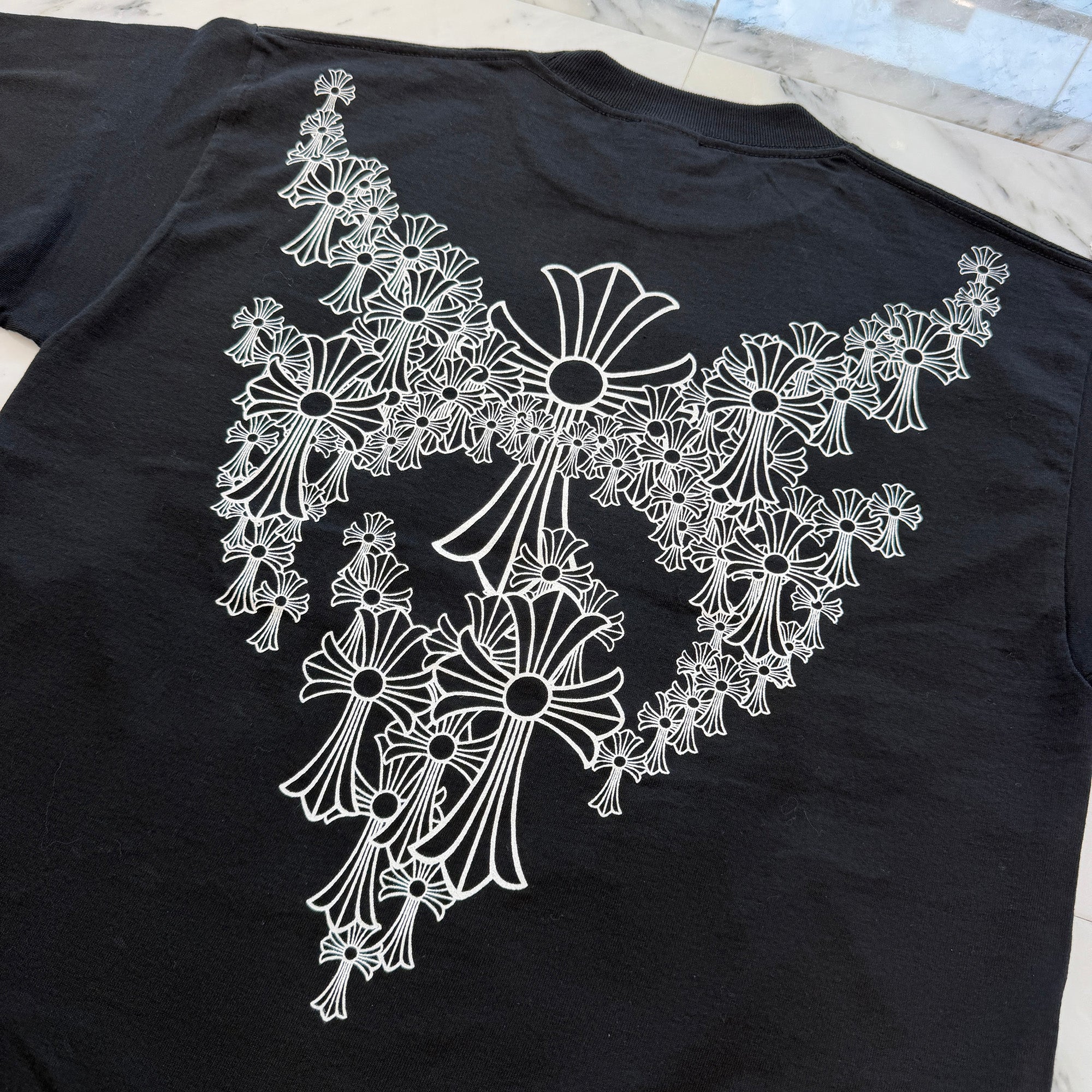 CHROME Back Cemetery Cross Wing Print Long Sleeve Tee Size M クロムハーツ バック セメタリークロスウィング プリント ロングスリーブＴシャツ サイズM