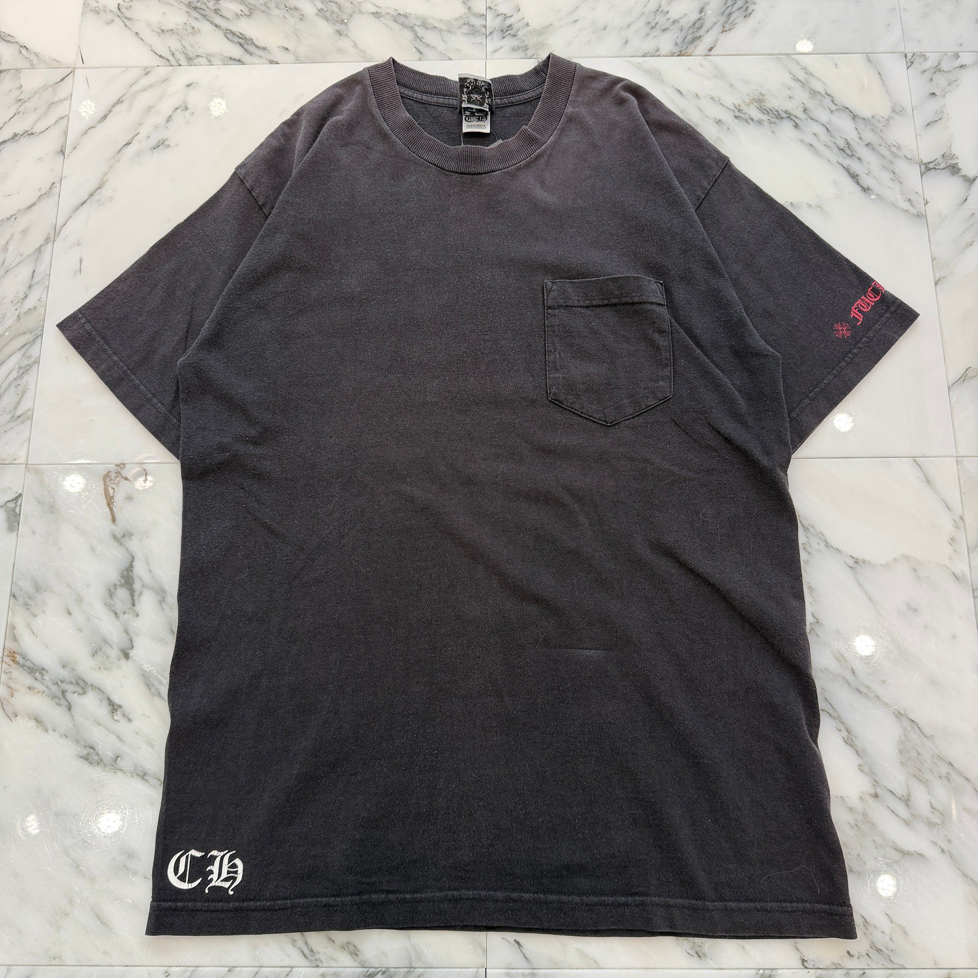 CHROME HEARTS Back Floral Cross Scroll Tee Size L クロムハーツ バック フローラルクロス バックスクロール Tシャツ サイズL