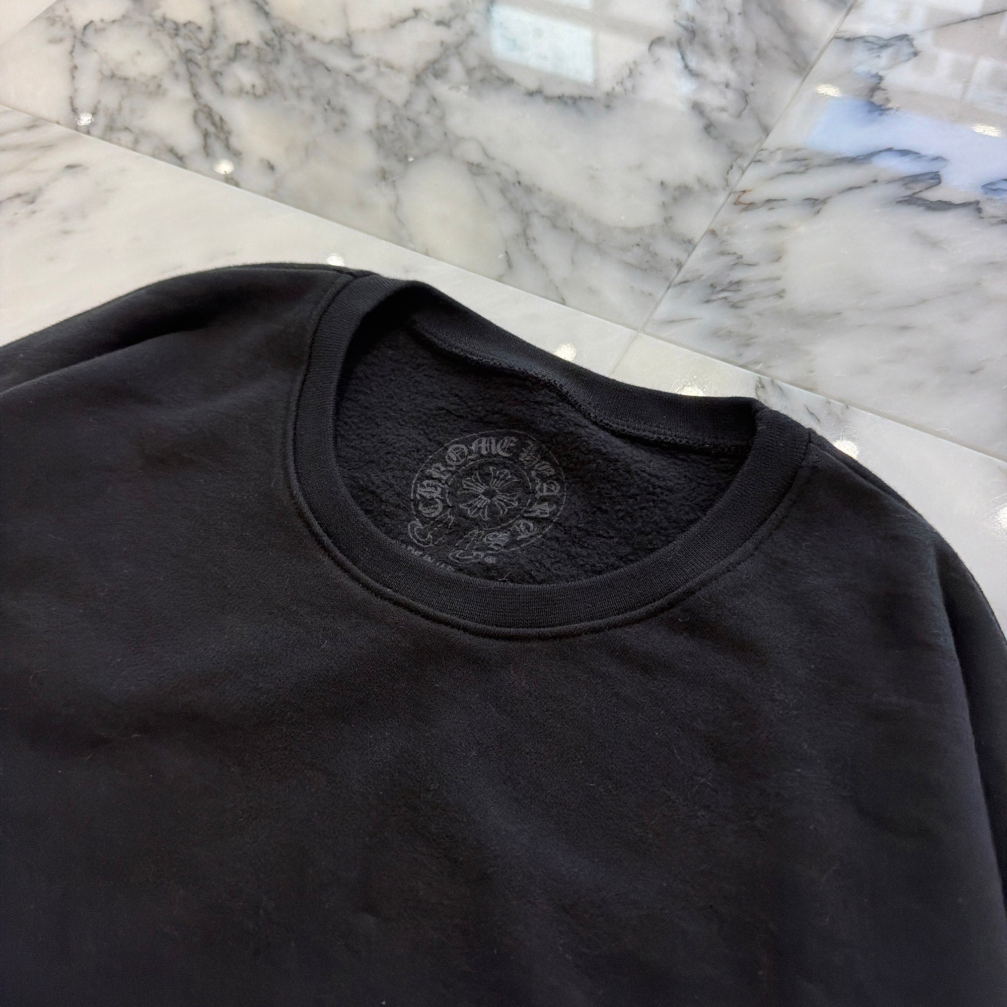 CHROME HEARTS Back Scroll Label Crew Neck Sweatshirt Size L クロムハーツ バックスクロールラベルロゴ クルーネックスウェットシャツ サイズL