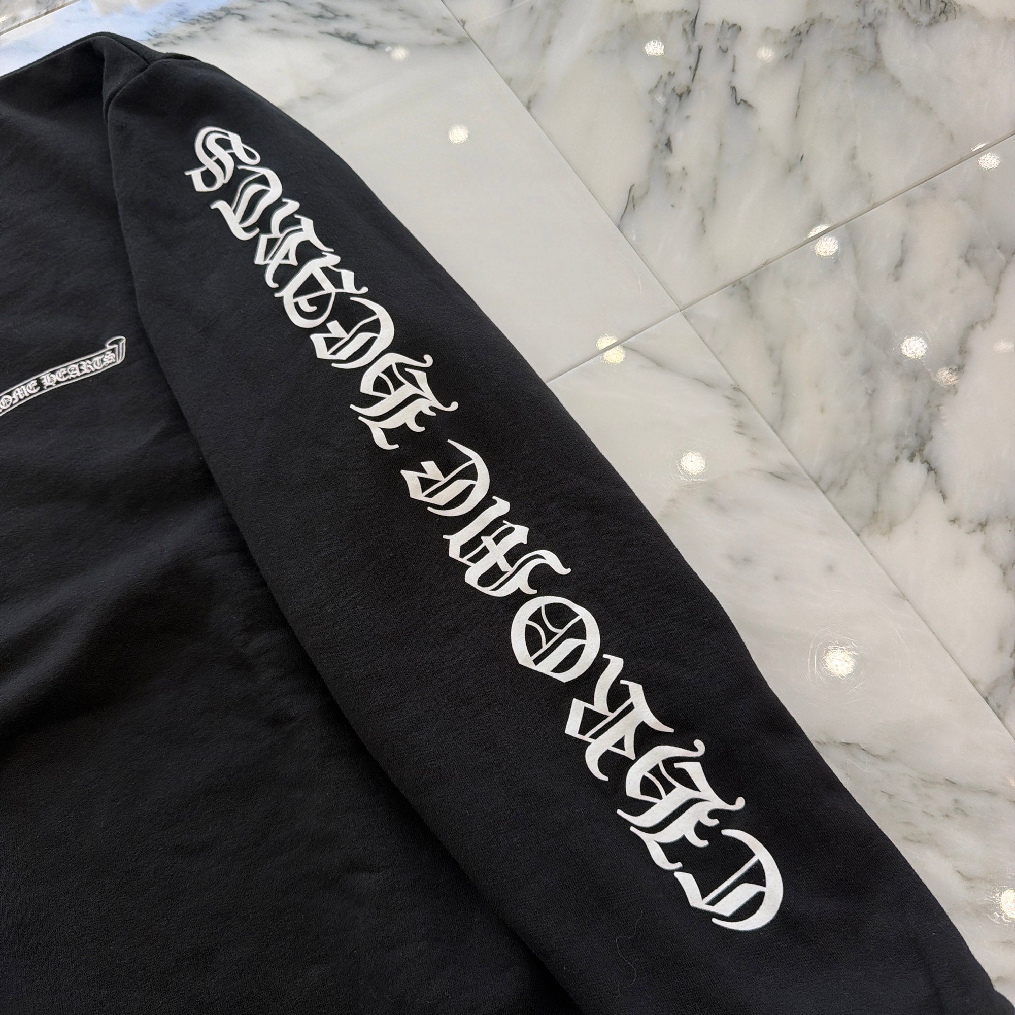 CHROME HEARTS Back Scroll Label Crew Neck Sweatshirt Size L クロムハーツ バックスクロールラベルロゴ クルーネックスウェットシャツ サイズL