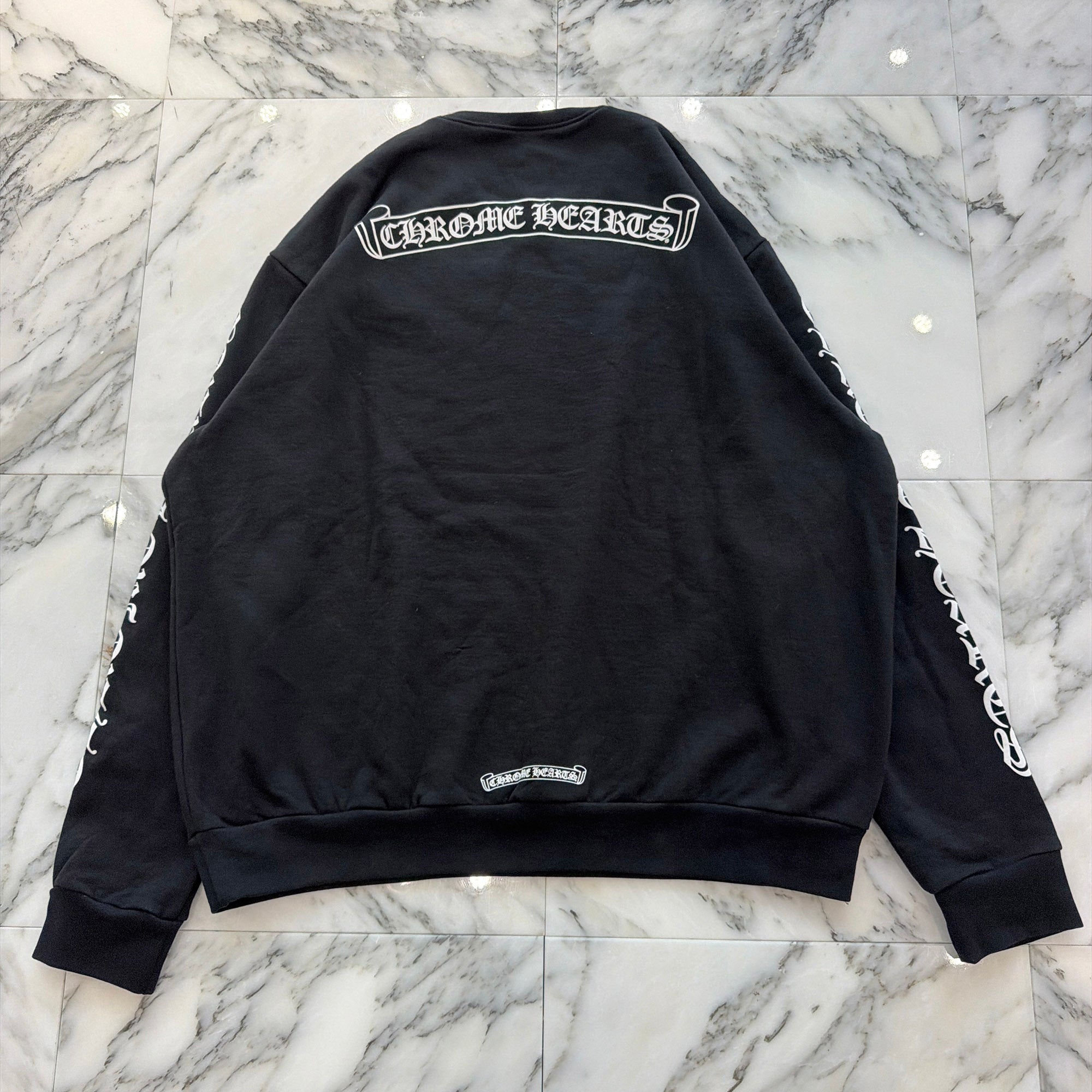 CHROME HEARTS Back Scroll Label Crew Neck Sweatshirt Size L クロムハーツ バックスクロールラベルロゴ クルーネックスウェットシャツ サイズL
