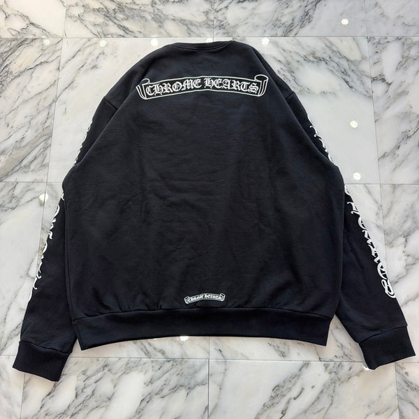 CHROME HEARTS Back Scroll Label Crew Neck Sweatshirt Size M クロムハーツ バックスクロールラベルロゴ クルーネックスウェットシャツ サイズM