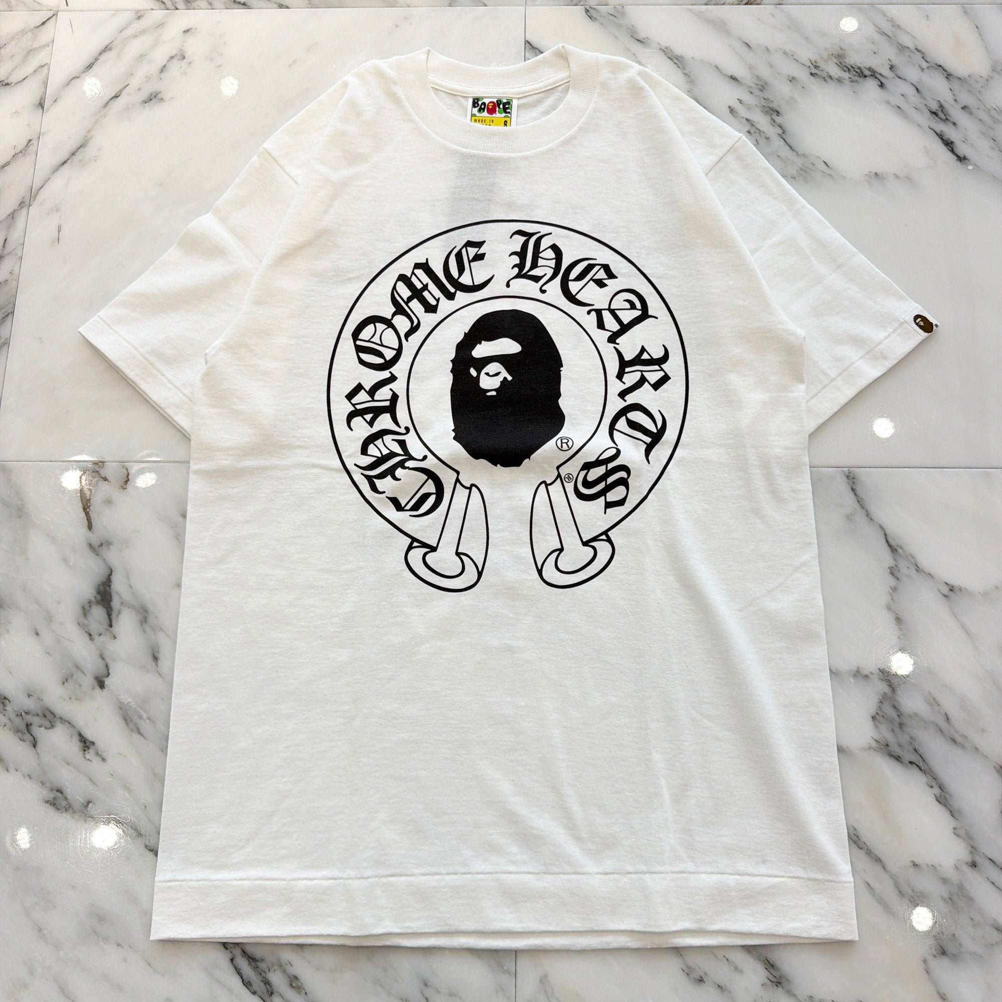 CHROME HEARTS × A BATHING APE Baby Milo Horseshoe Tee Size S クロムハーツ × アベイシングエイプ ベイビーマイロ ホースシュー Tシャツ サイズS